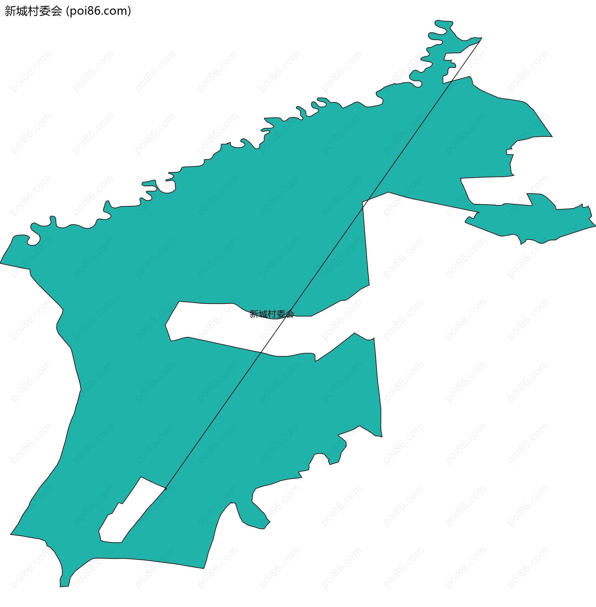 新城村委会边界地图