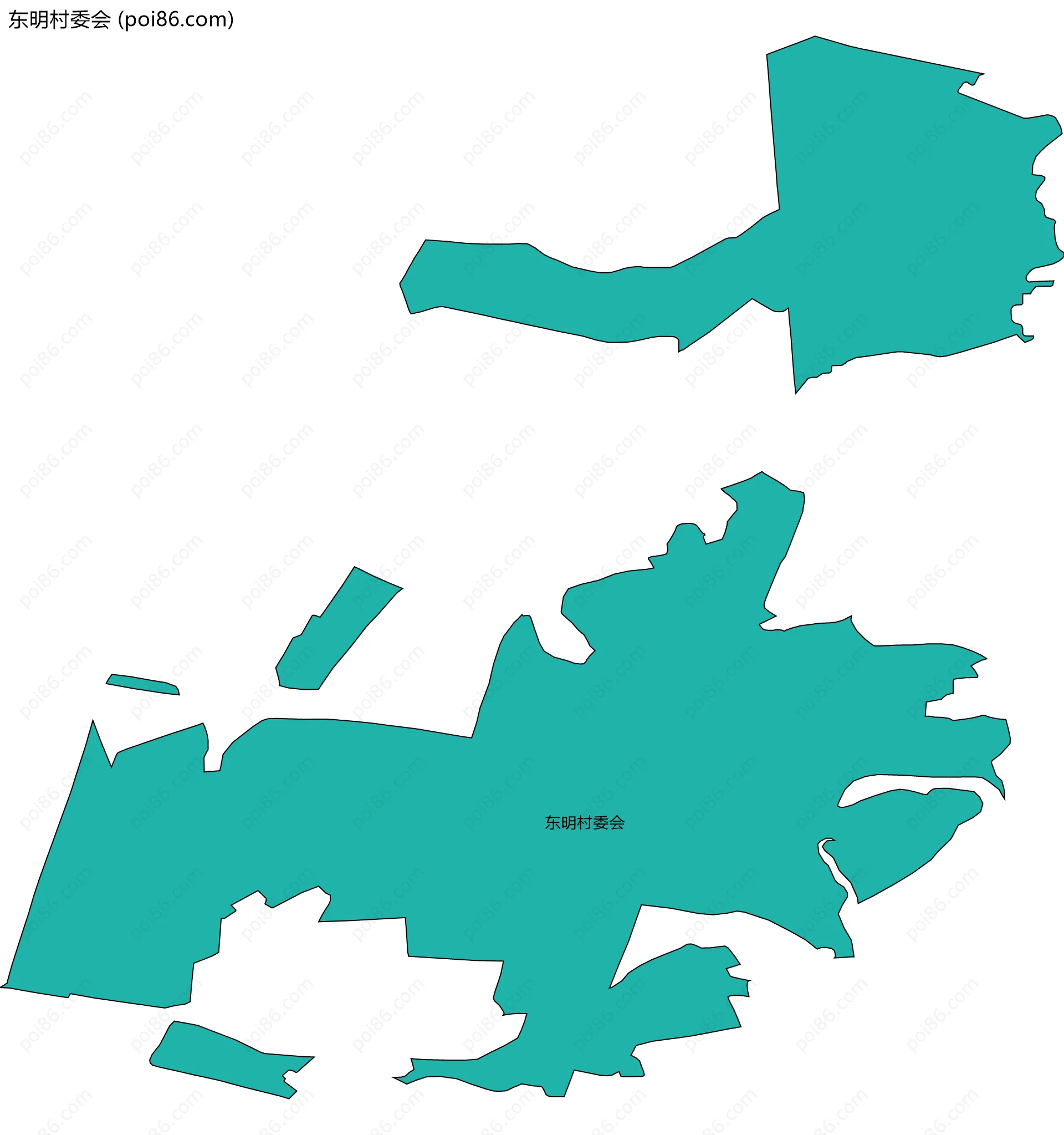 东明村委会边界地图