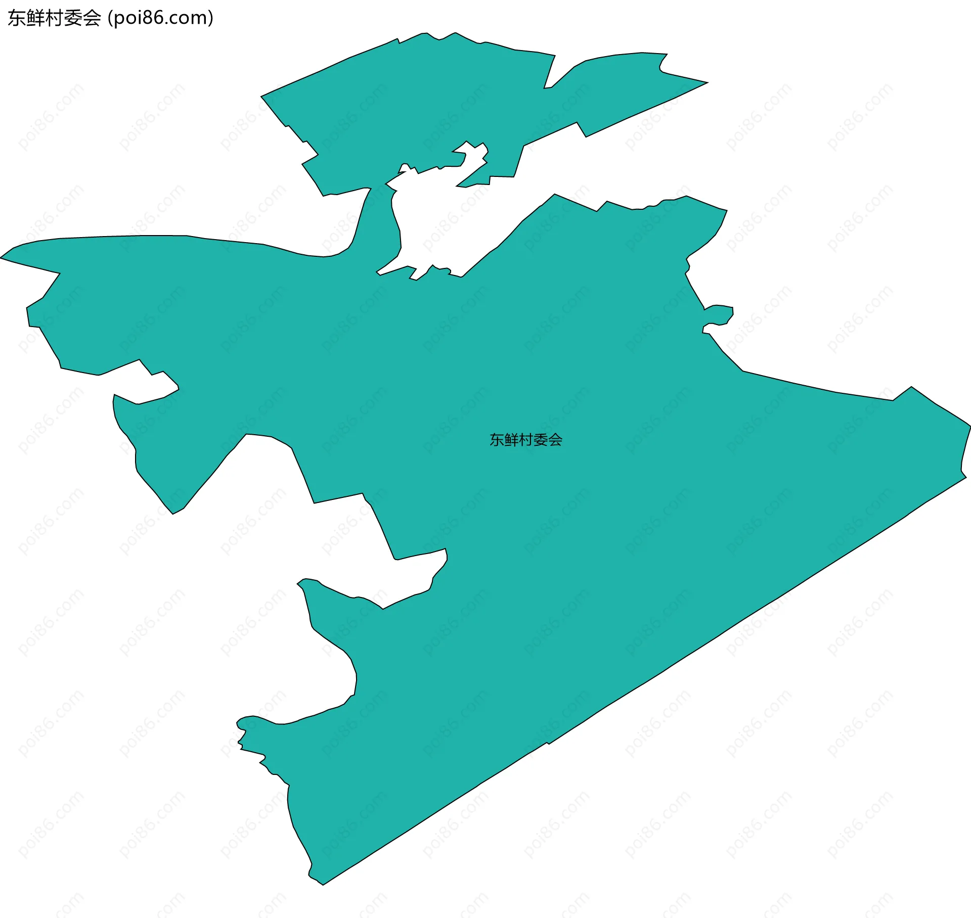 东鲜村委会边界地图