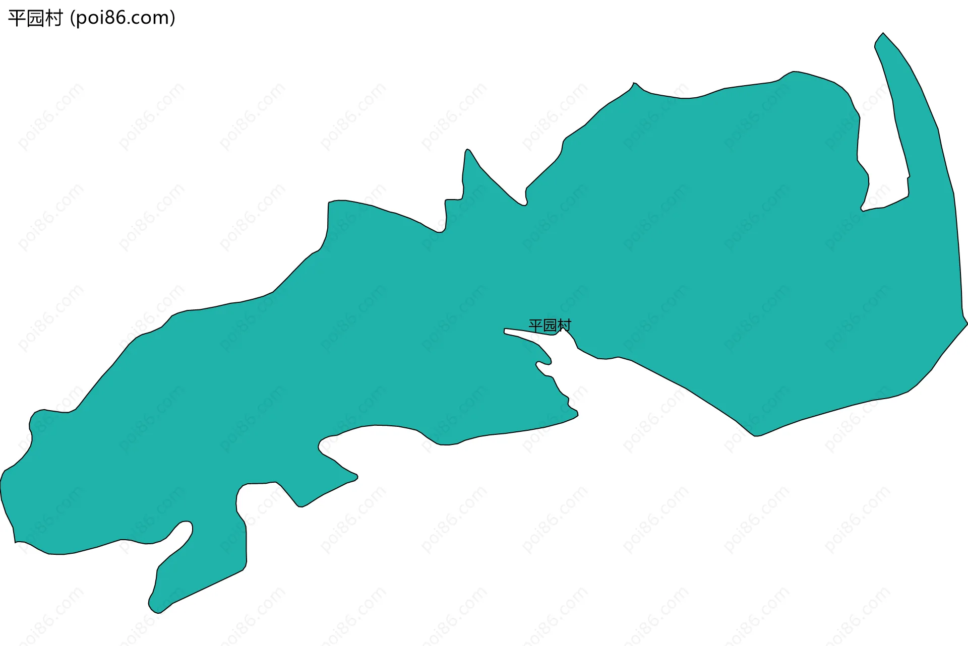 平园村边界地图