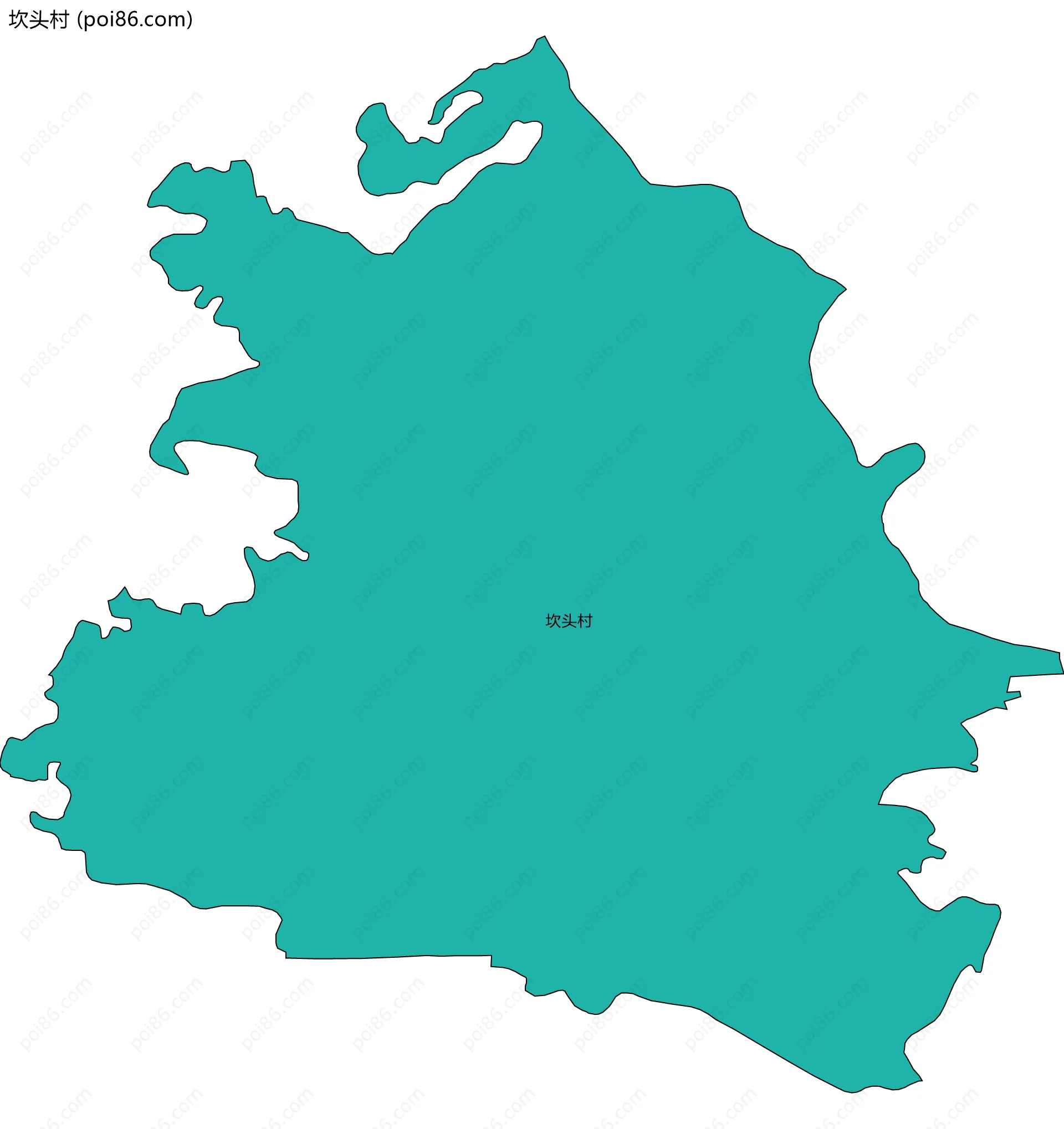 坎头村边界地图