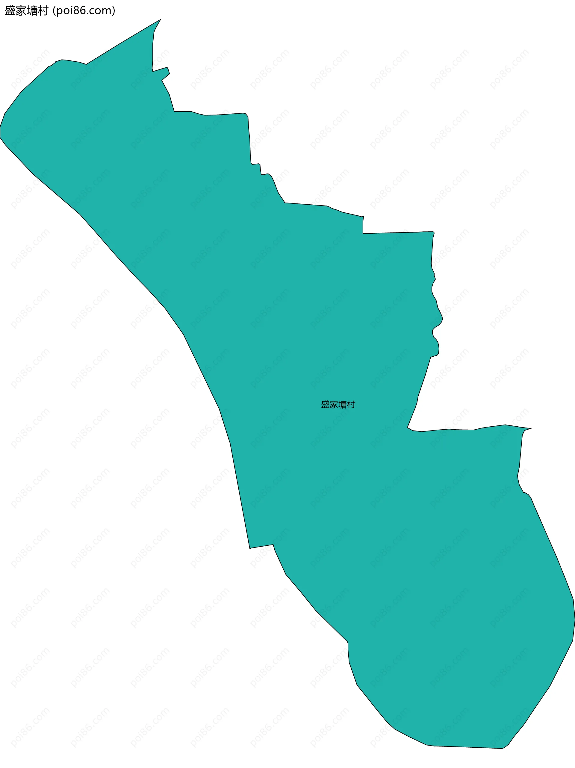 盛家塘村边界地图