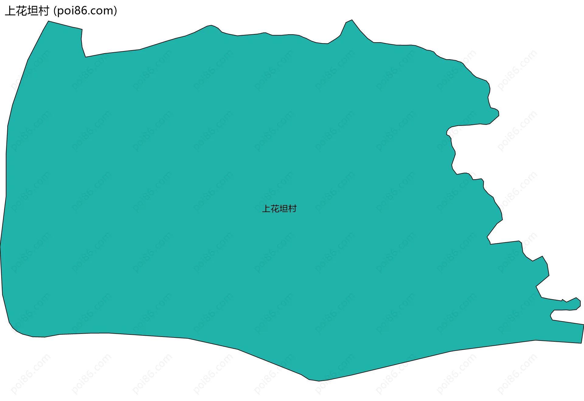 上花坦村边界地图