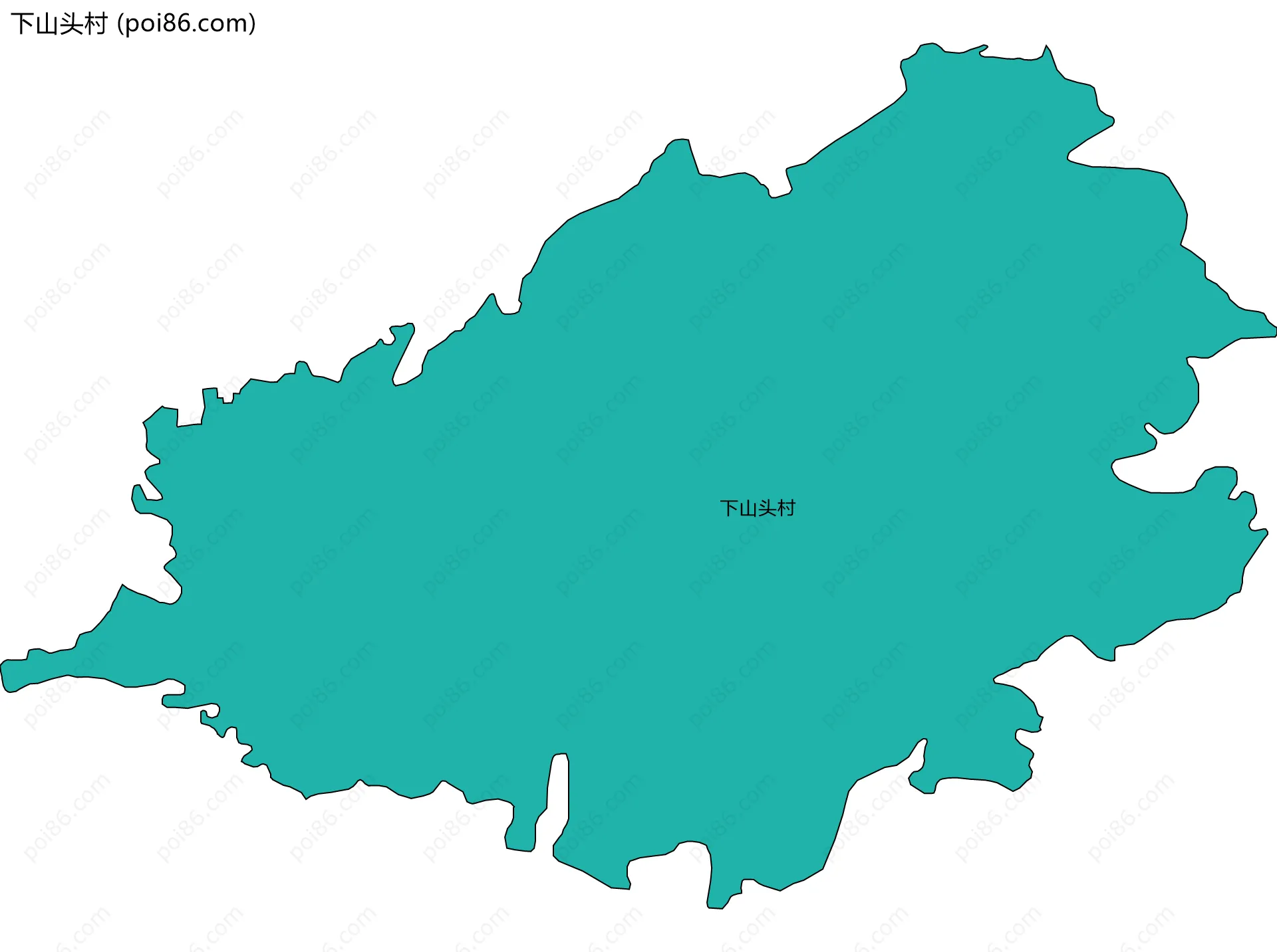 下山头村边界地图
