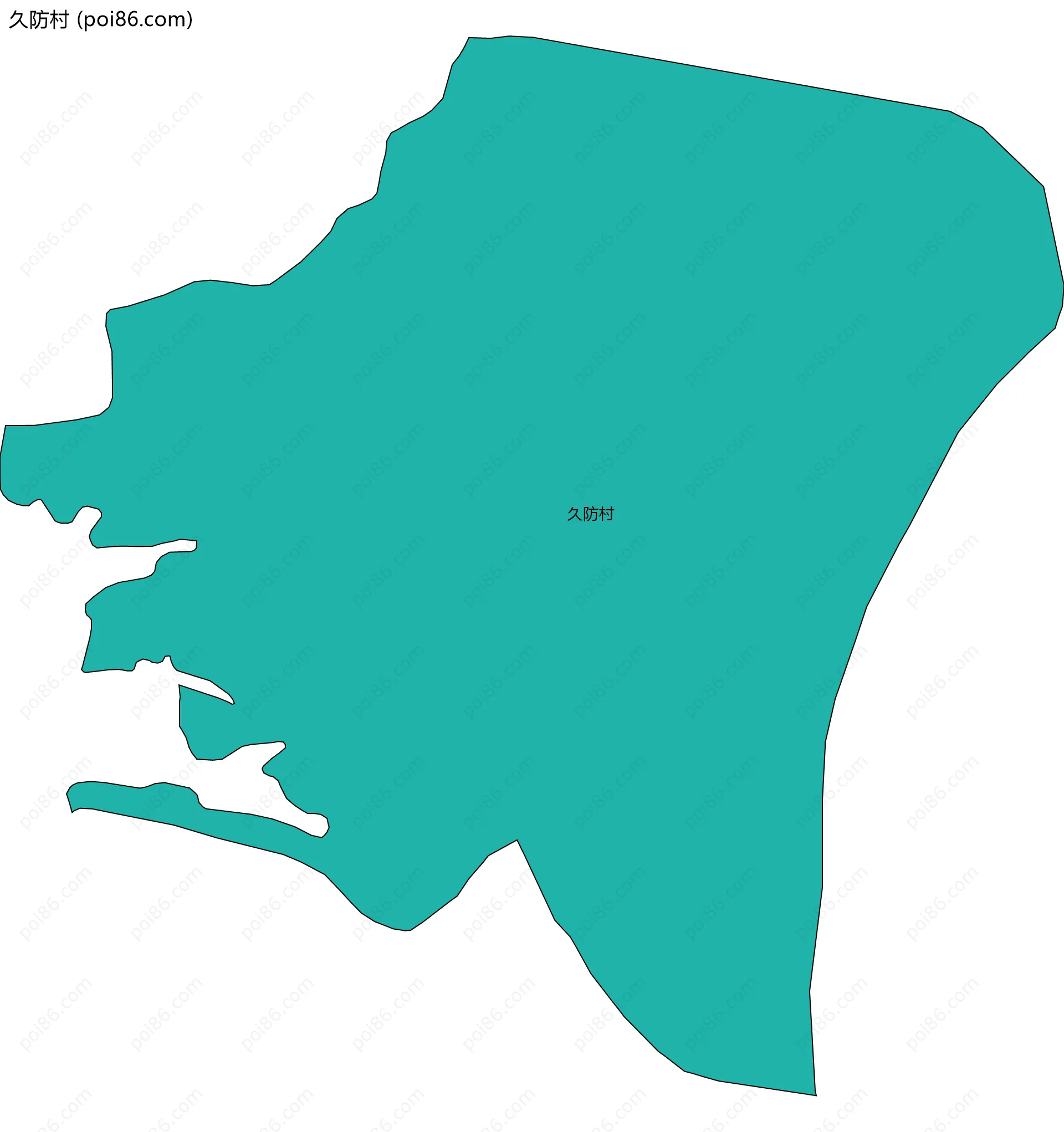 久防村边界地图