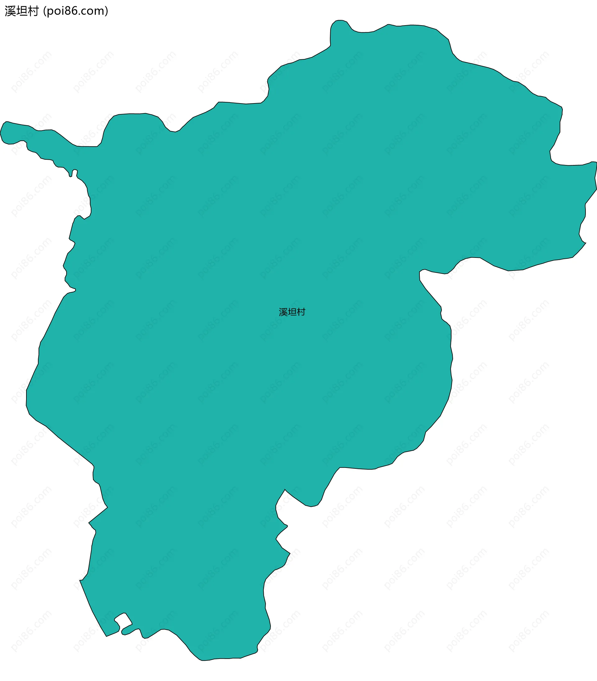溪坦村边界地图