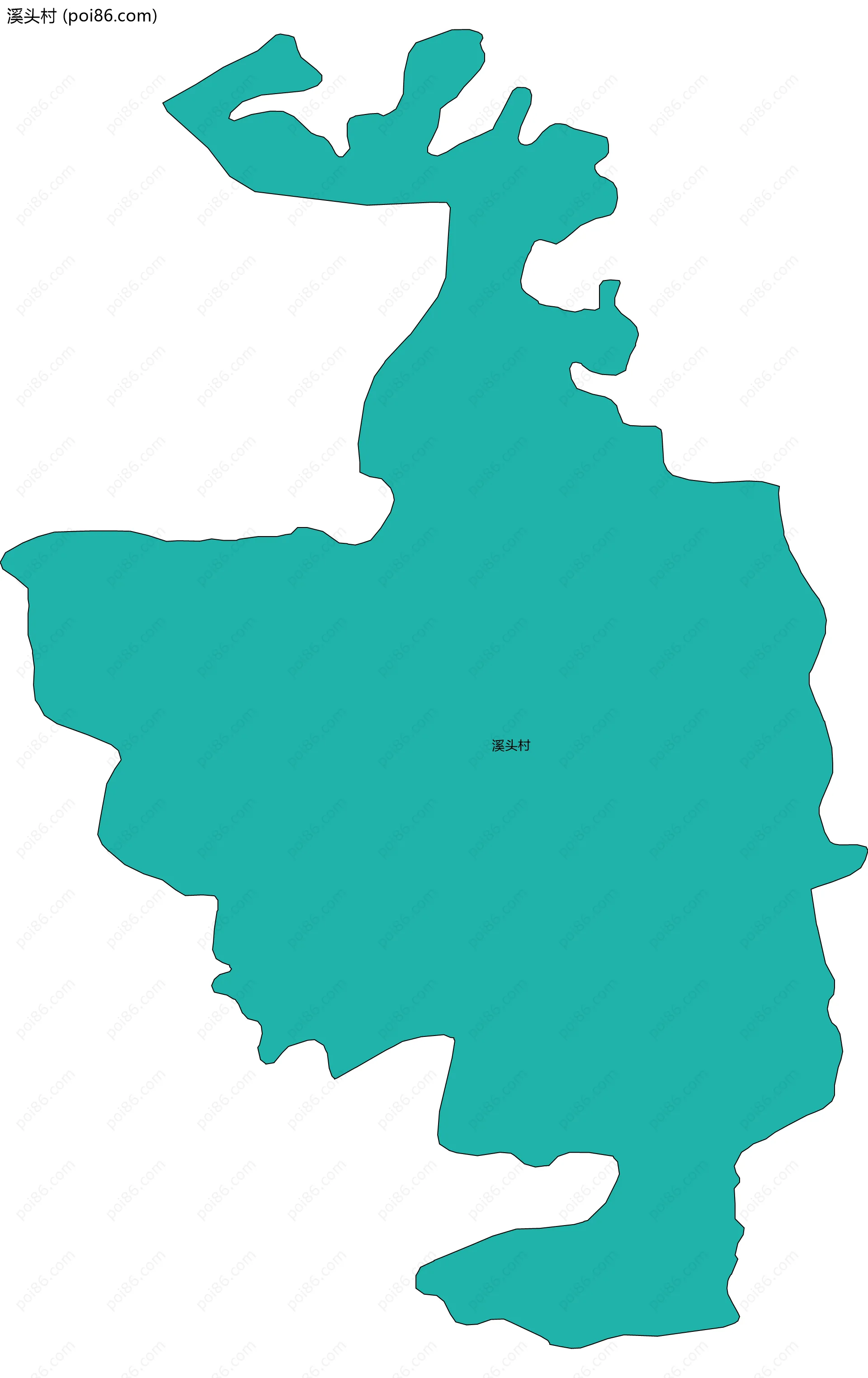 溪头村边界地图