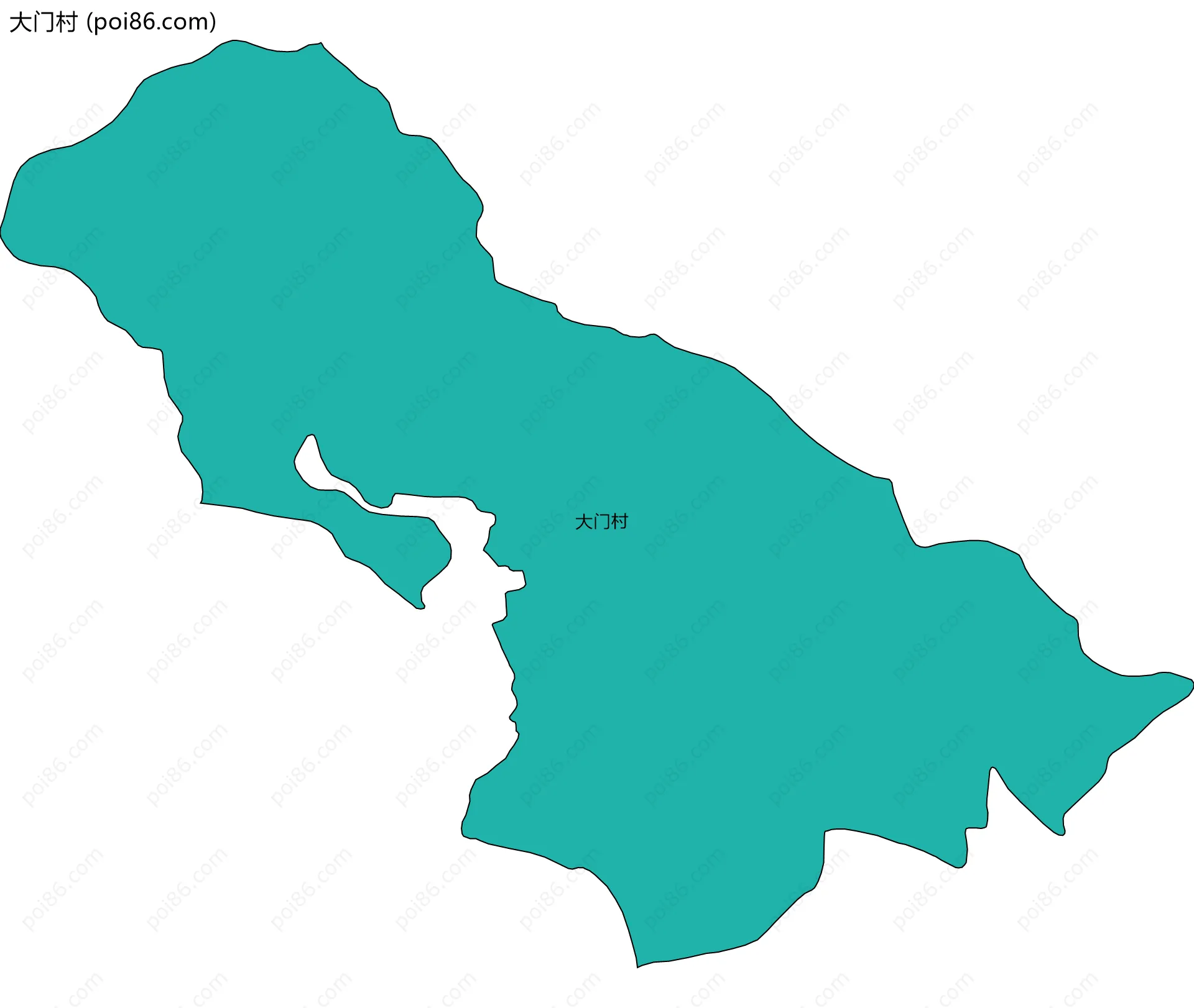 大门村边界地图