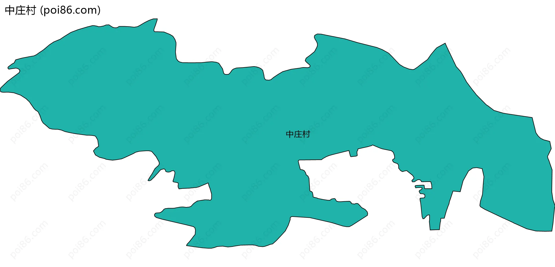 中庄村边界地图