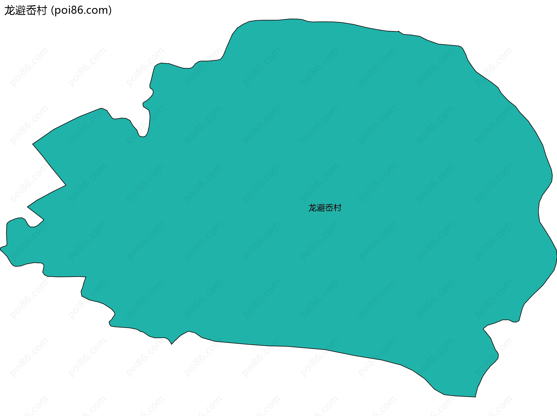 龙避岙村边界地图