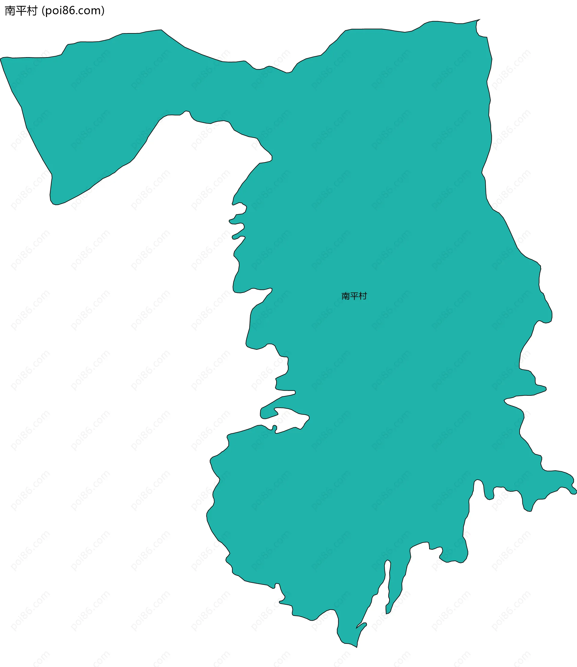 南平村边界地图