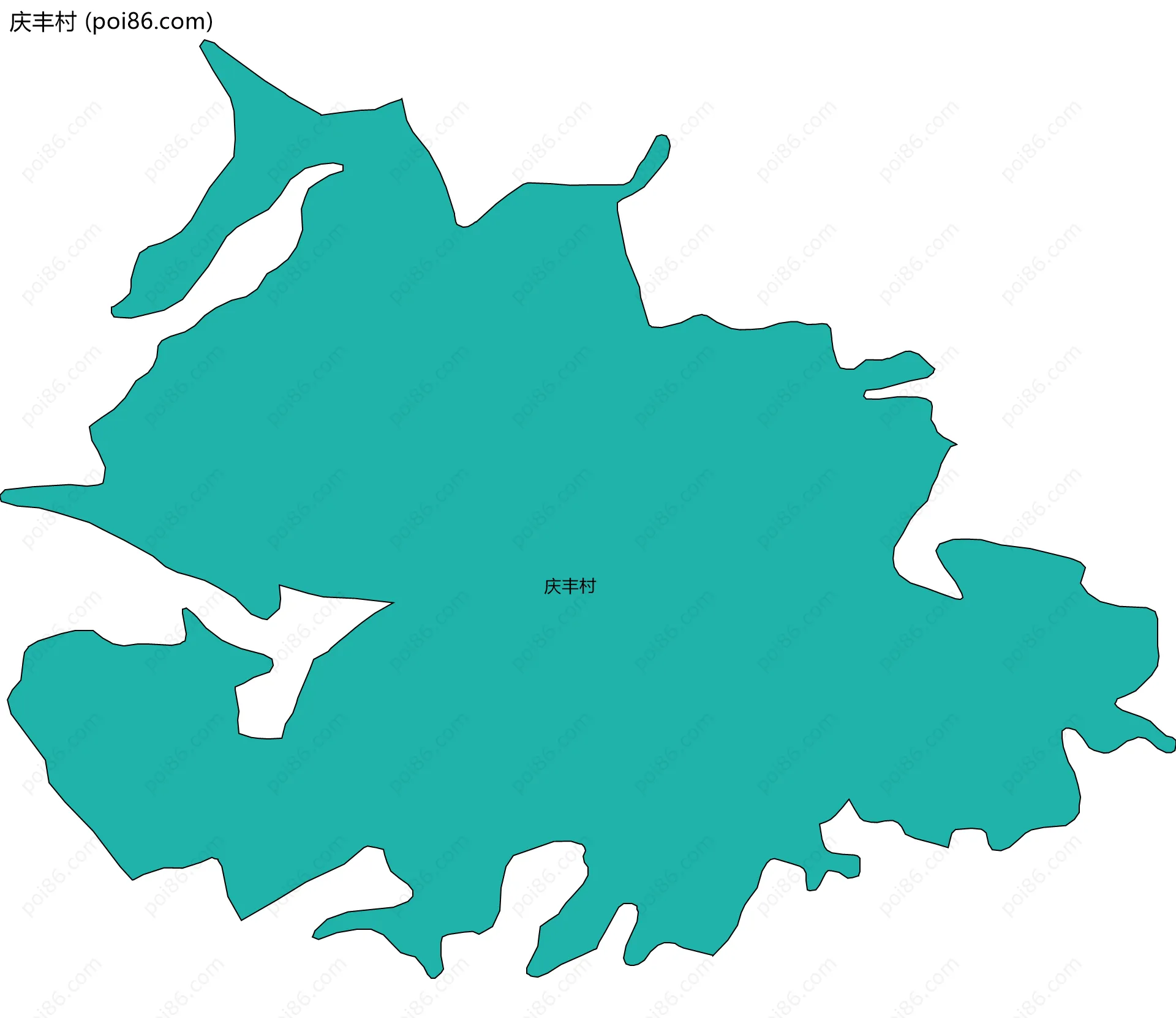 庆丰村边界地图