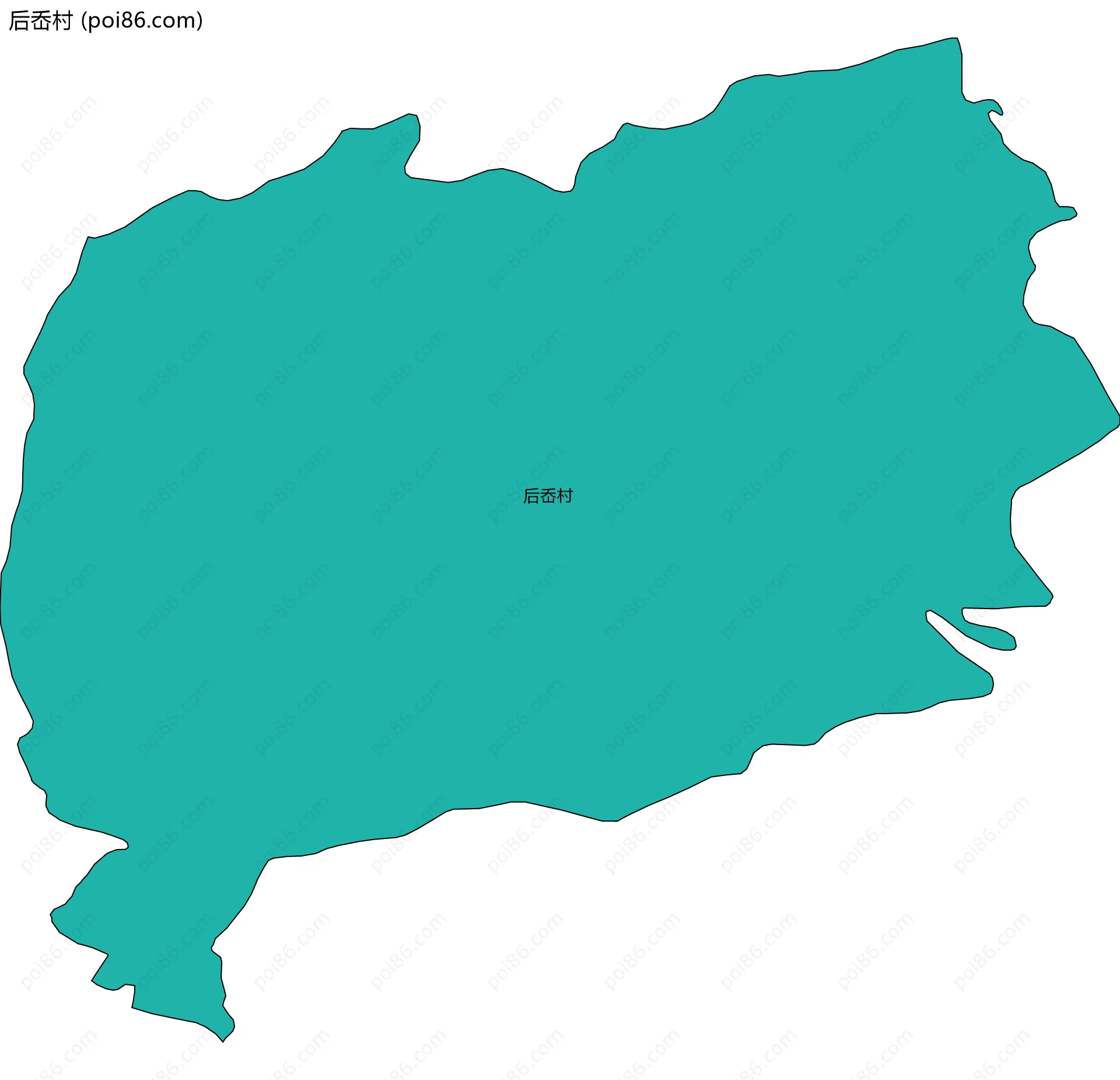 后岙村边界地图