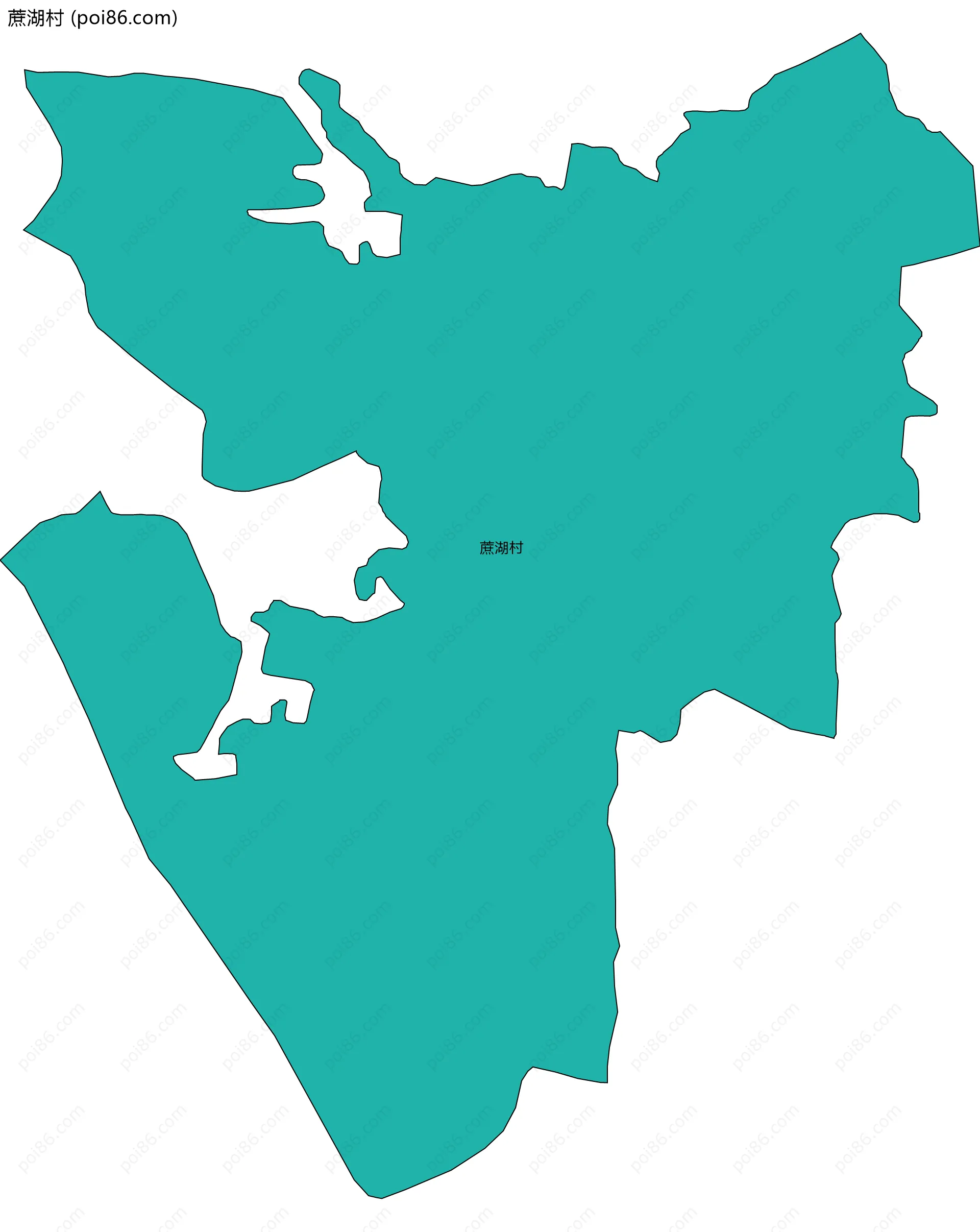 蔗湖村边界地图