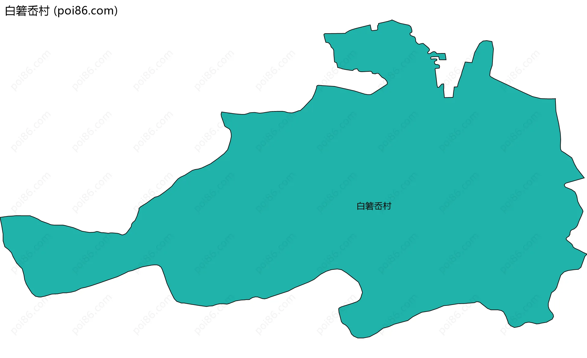 白箬岙村边界地图