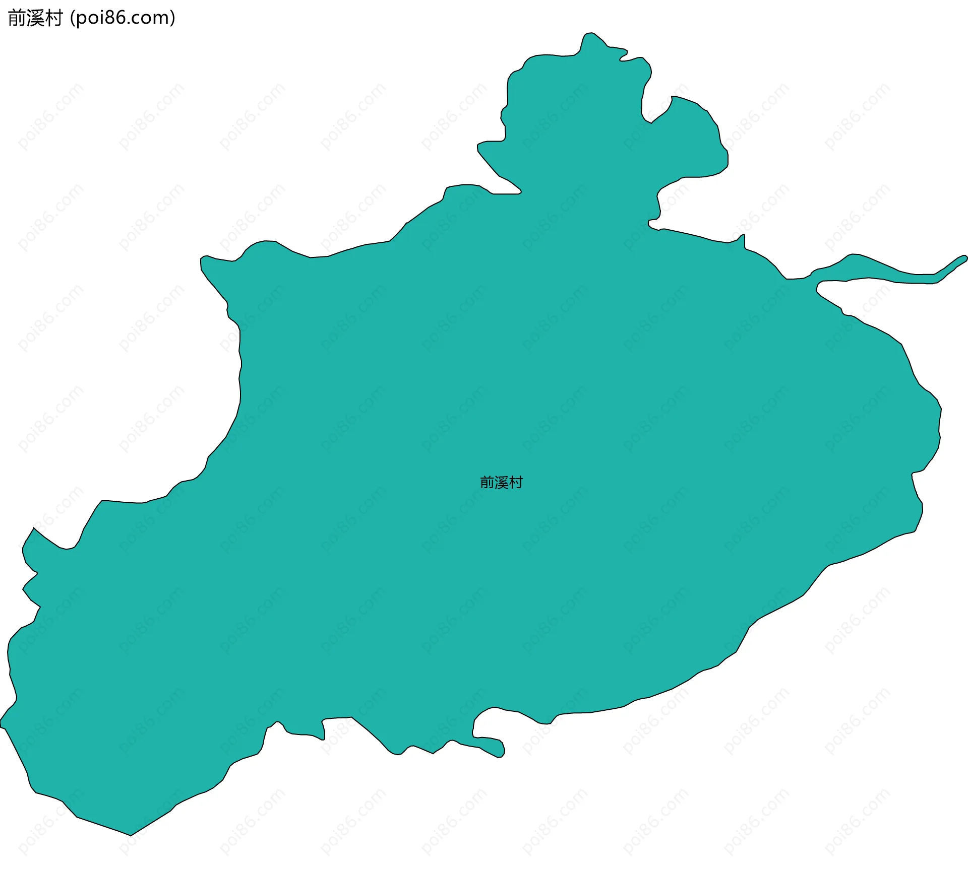 前溪村边界地图