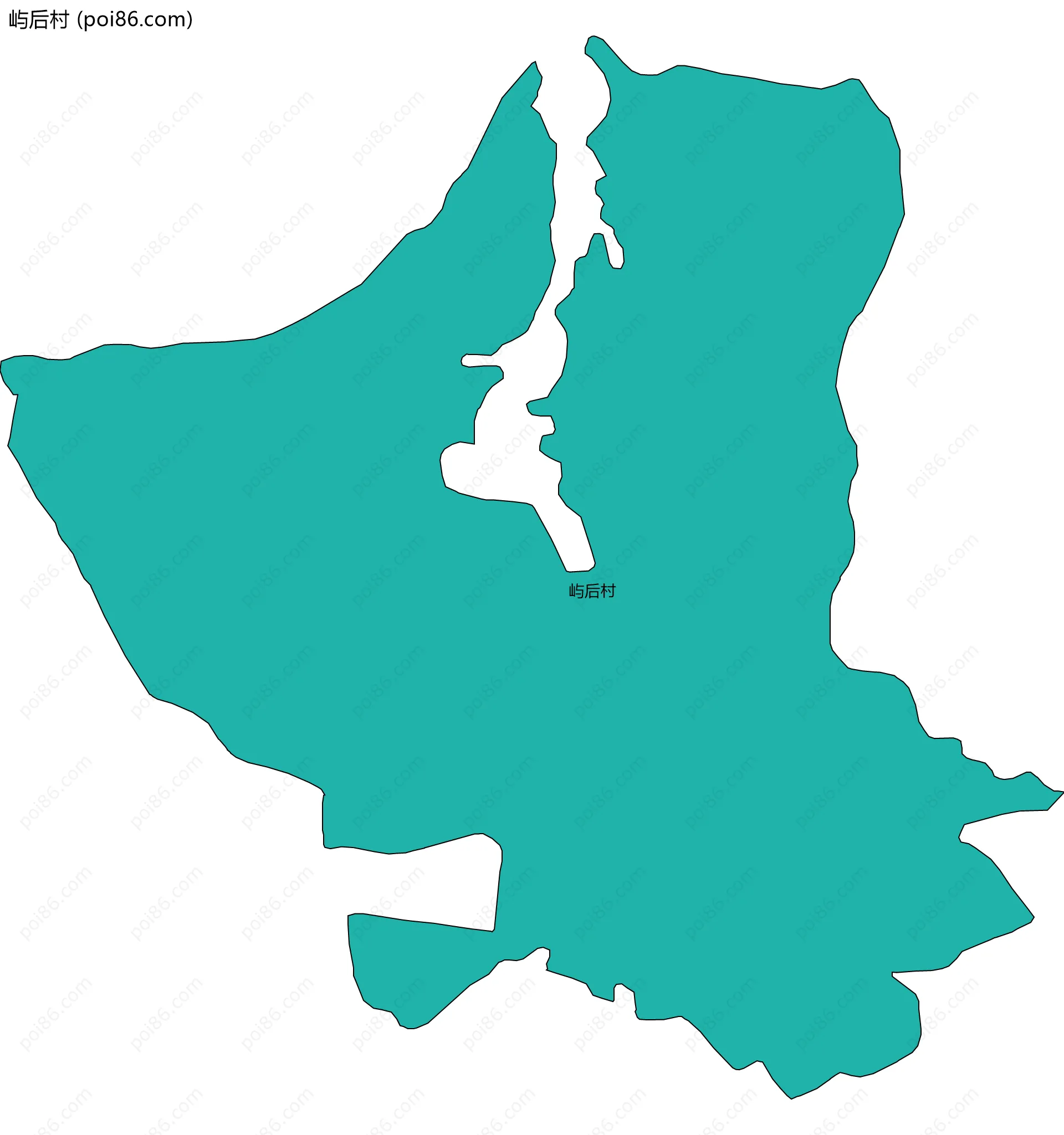 屿后村边界地图
