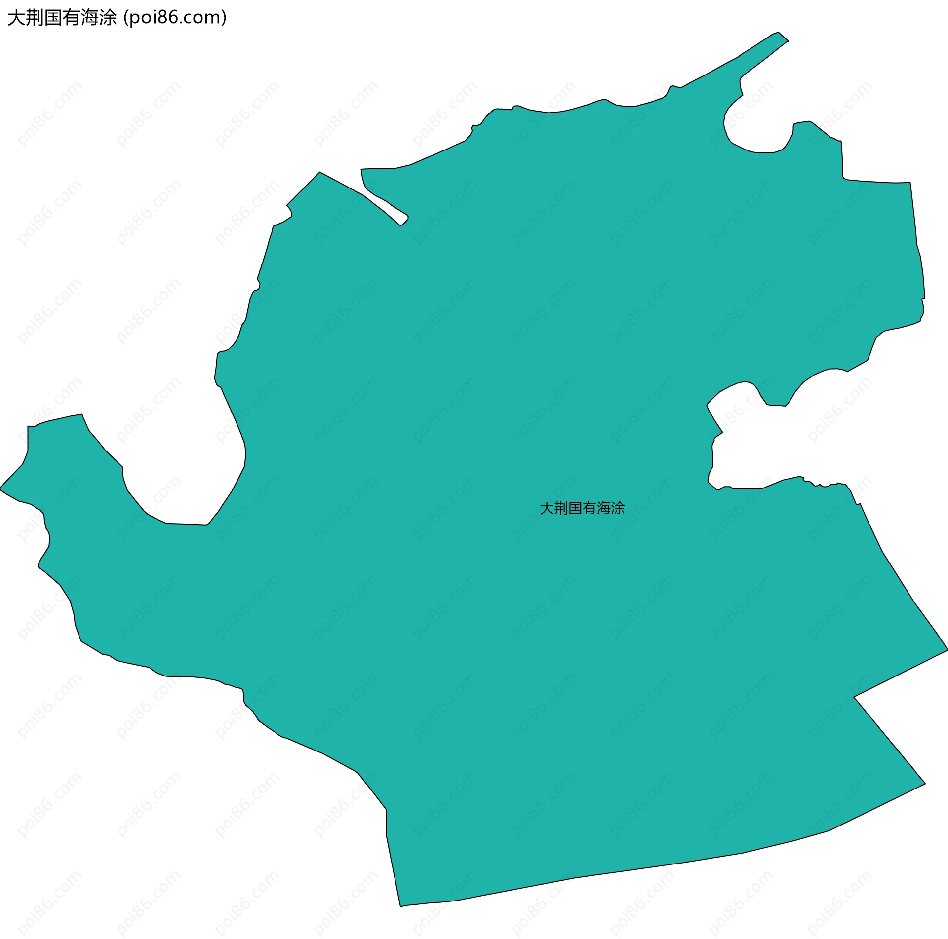 大荆国有海涂边界地图