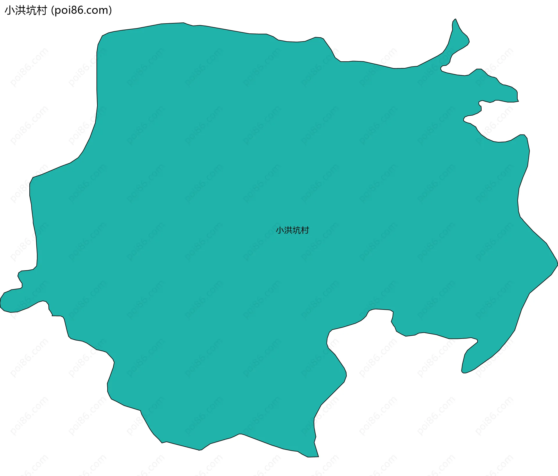 小洪坑村边界地图