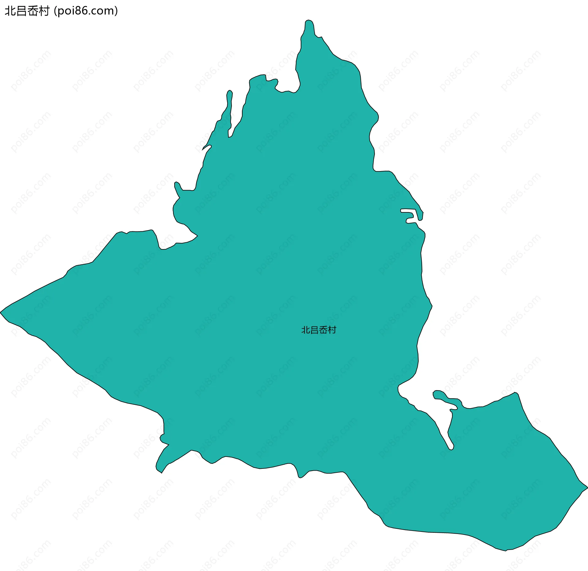 北吕岙村边界地图