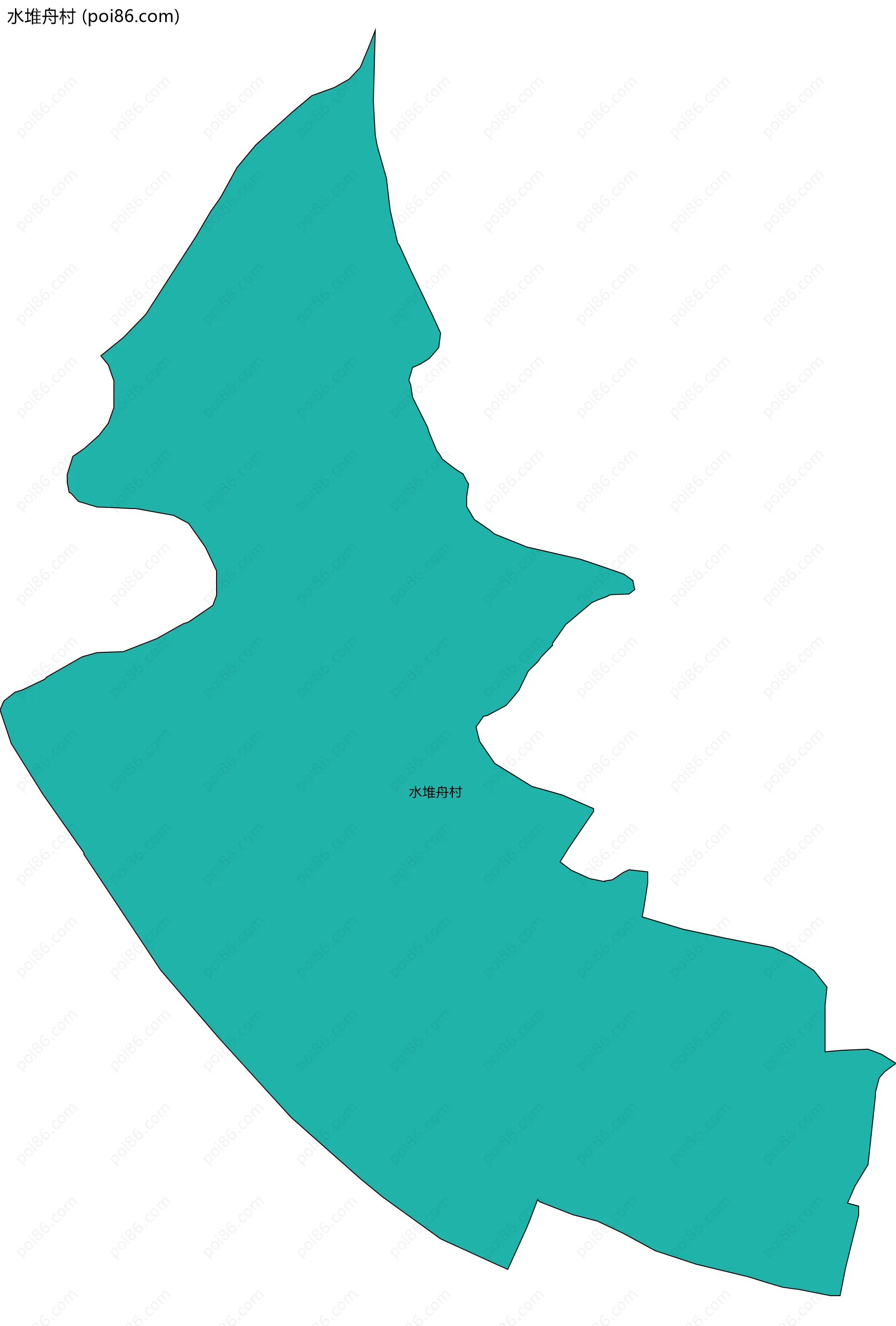 水堆舟村边界地图