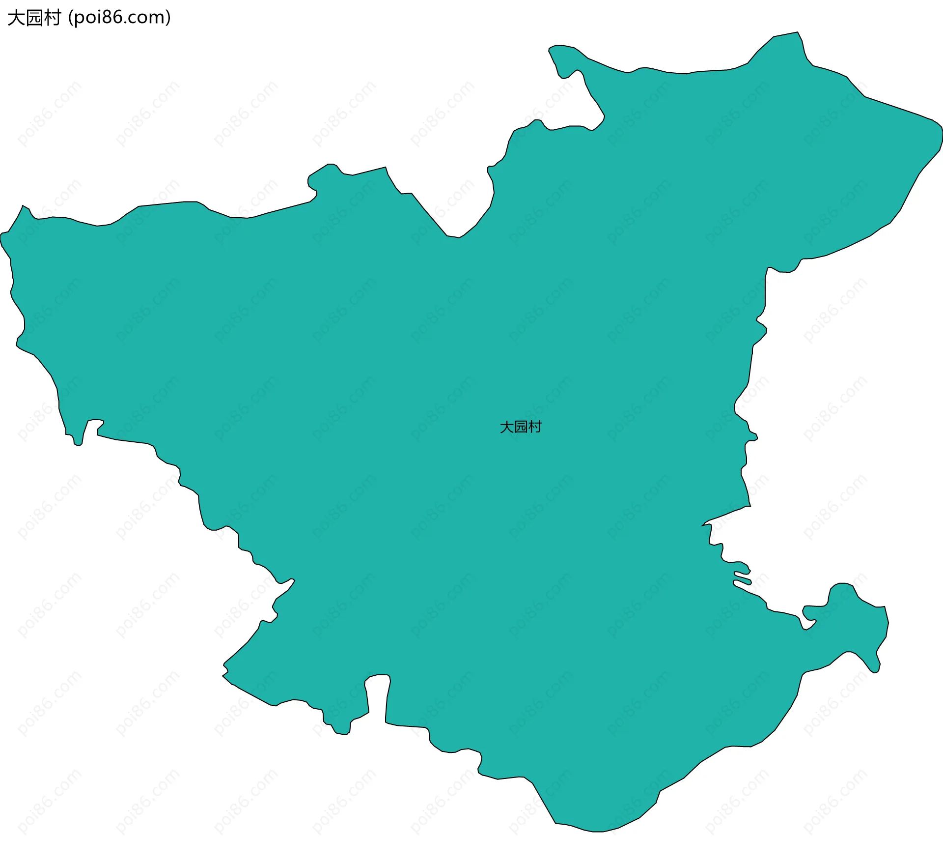 大园村边界地图
