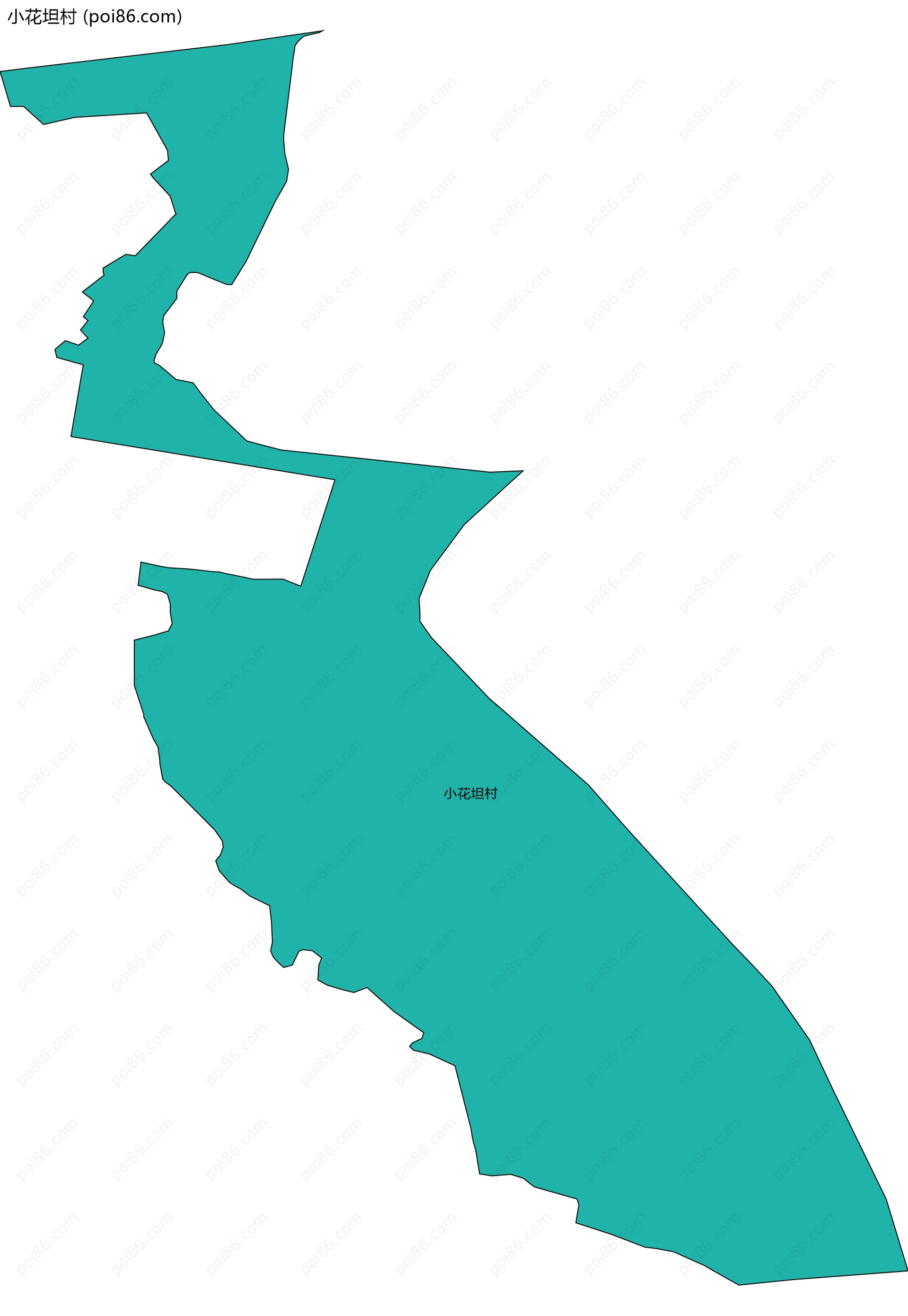 小花坦村边界地图