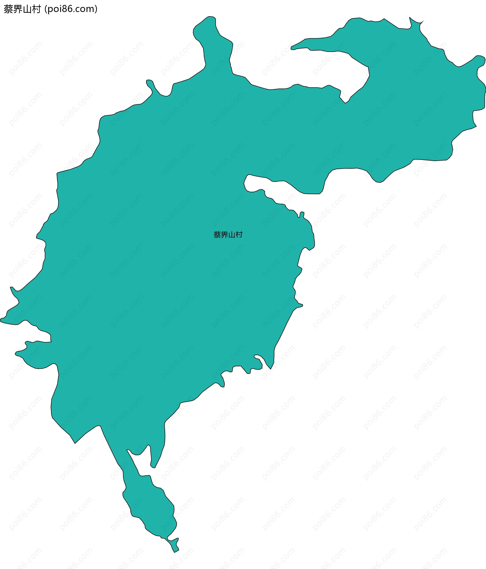 蔡界山村边界地图