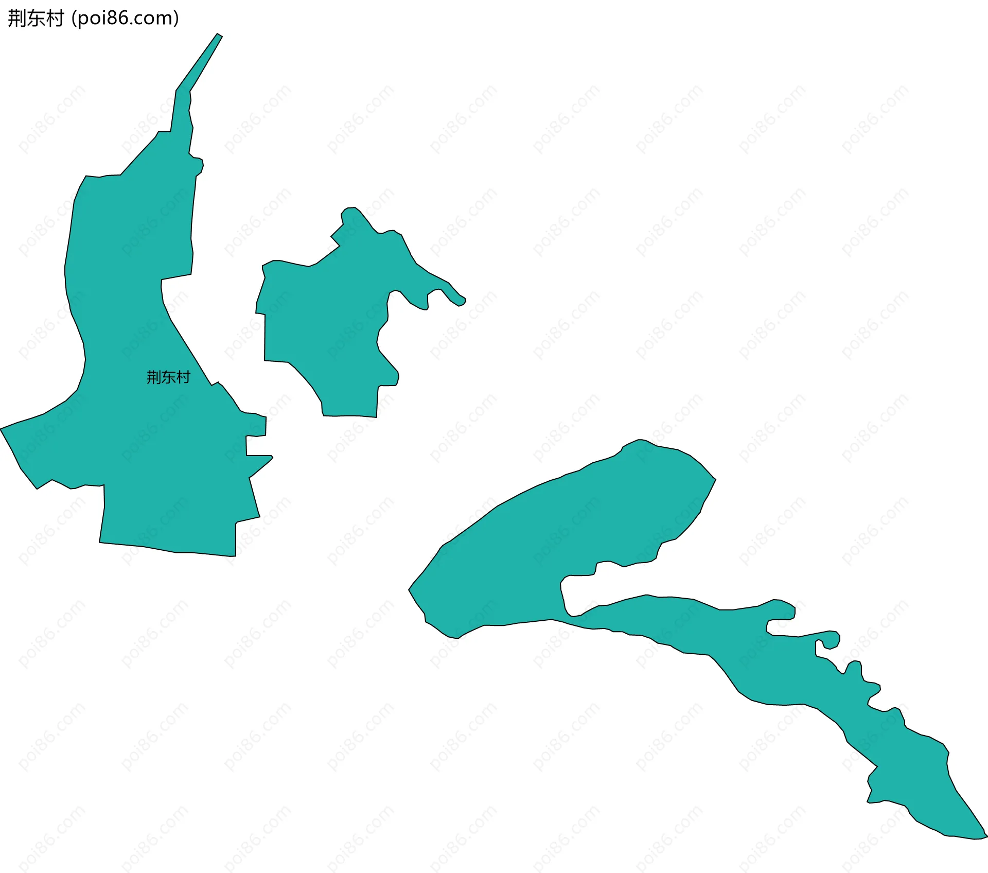 荆东村边界地图