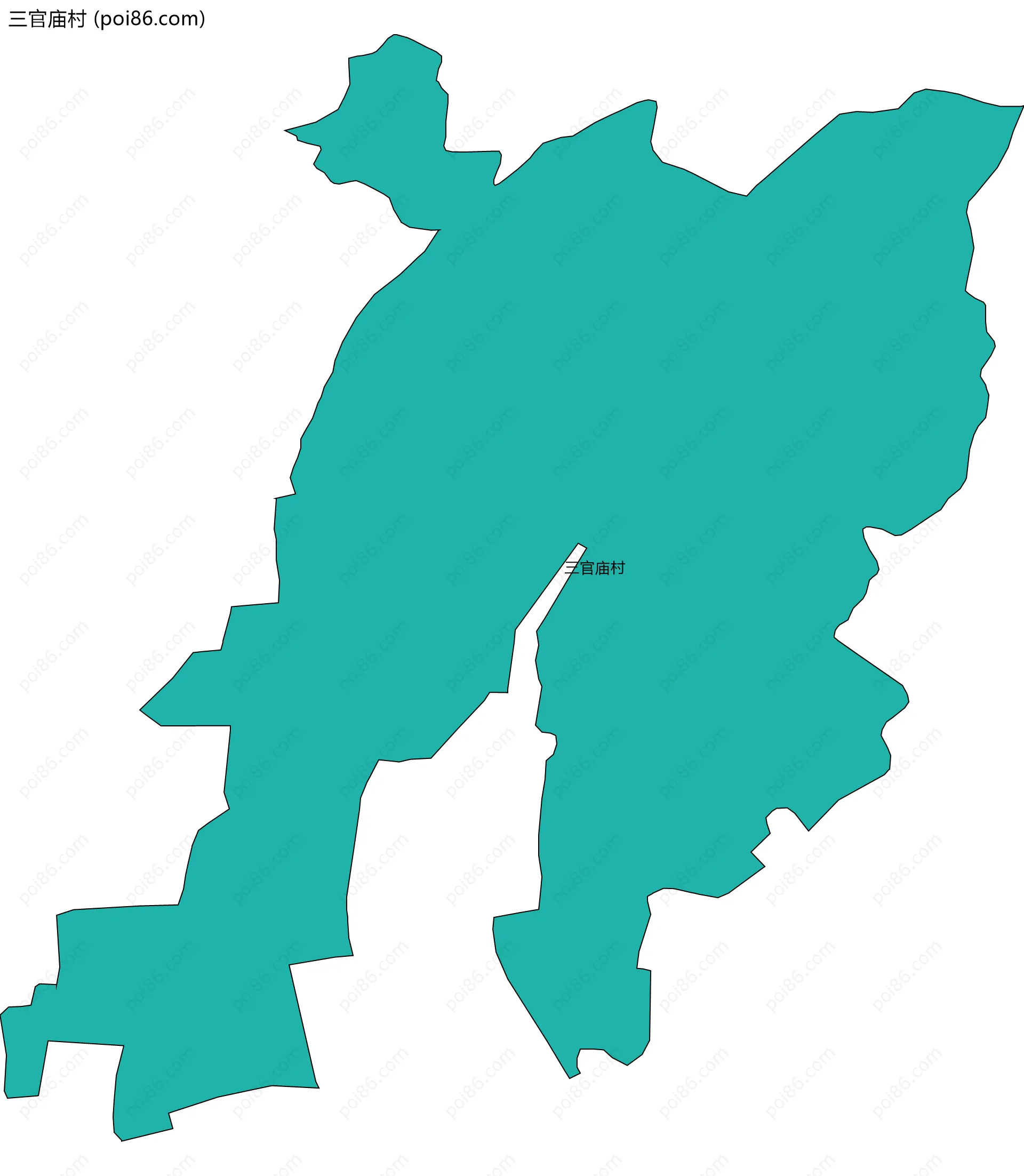三官庙村边界地图