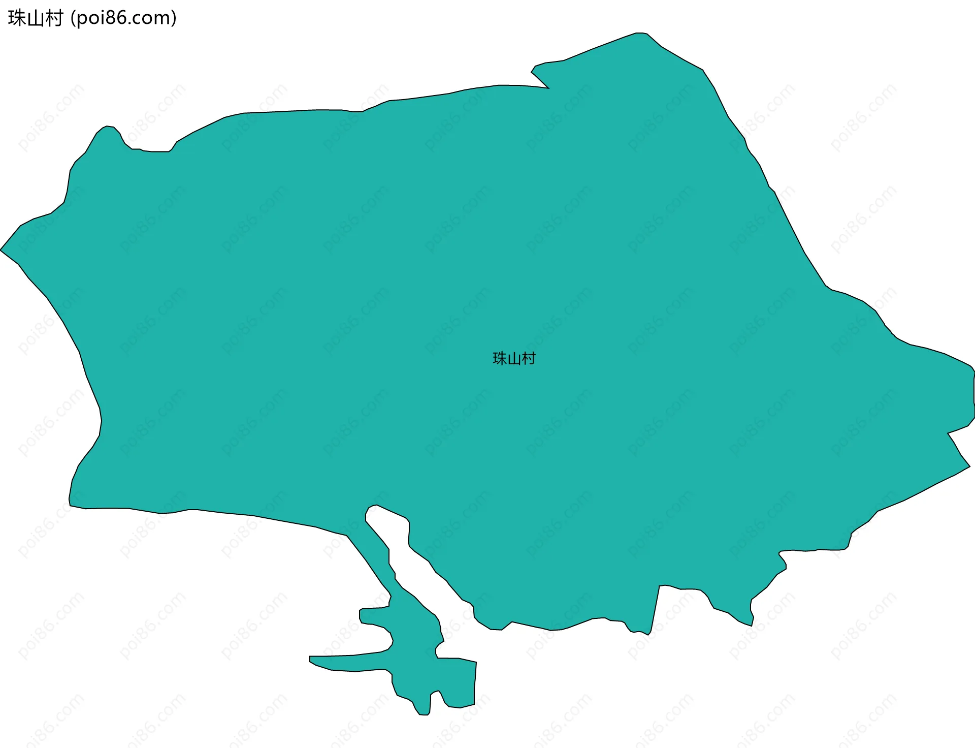 珠山村边界地图