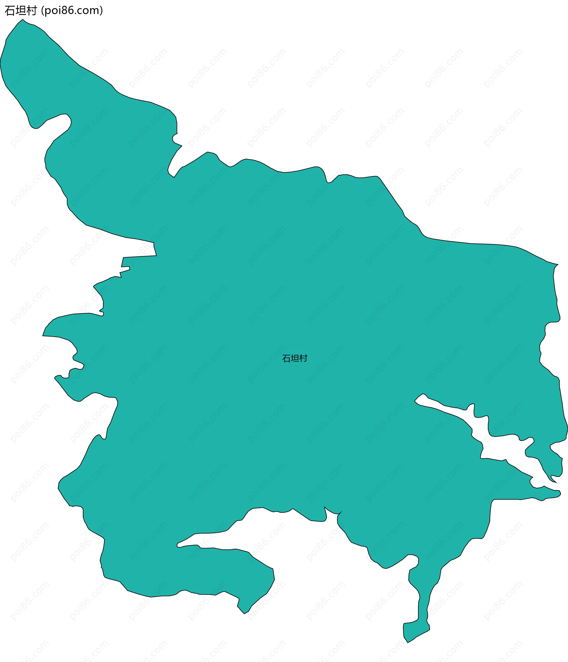 石坦村边界地图