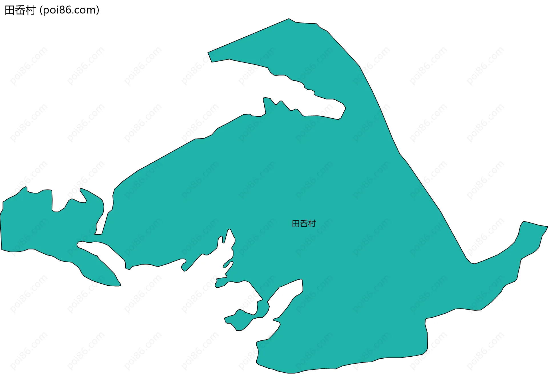 田岙村边界地图