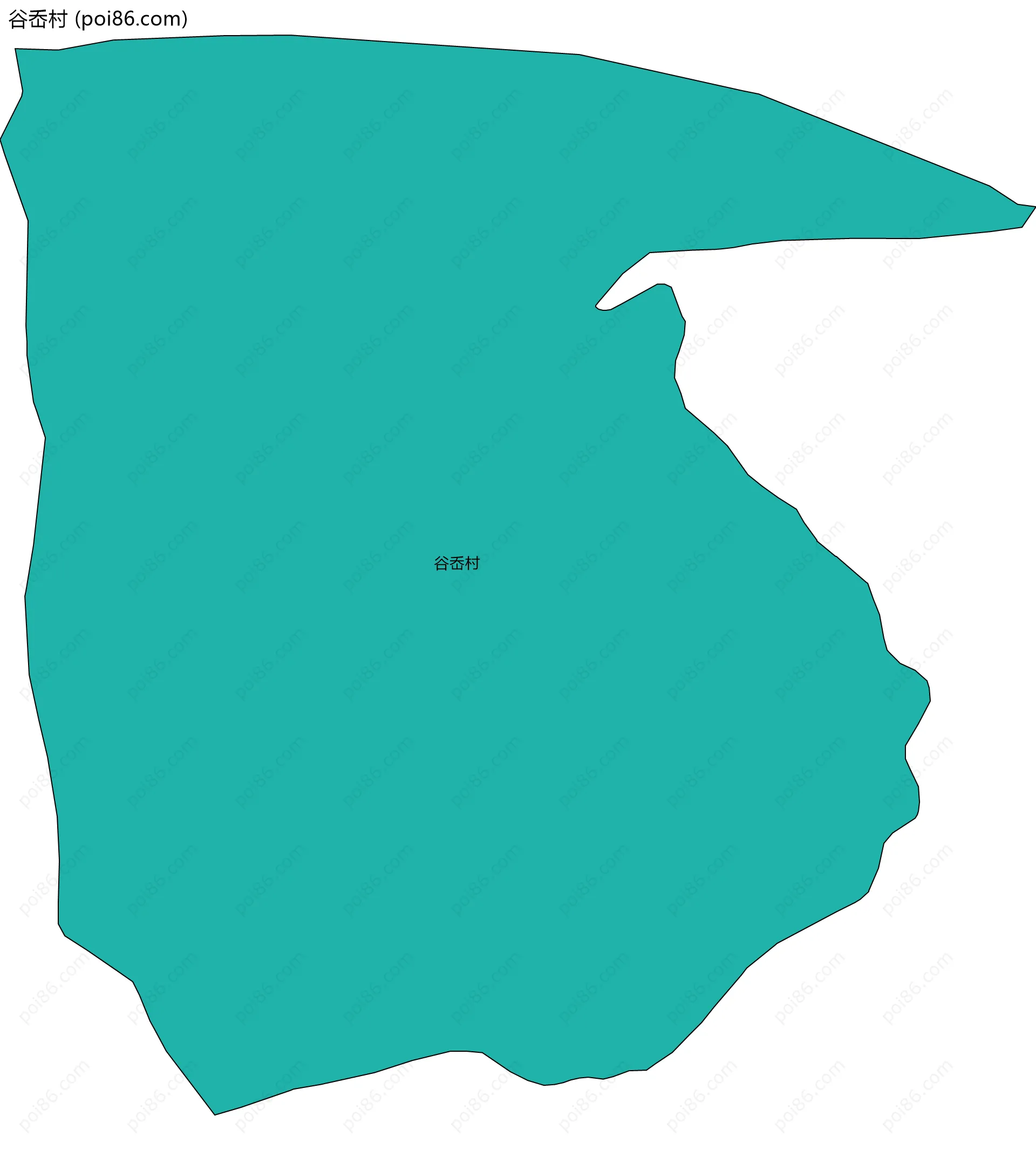 谷岙村边界地图