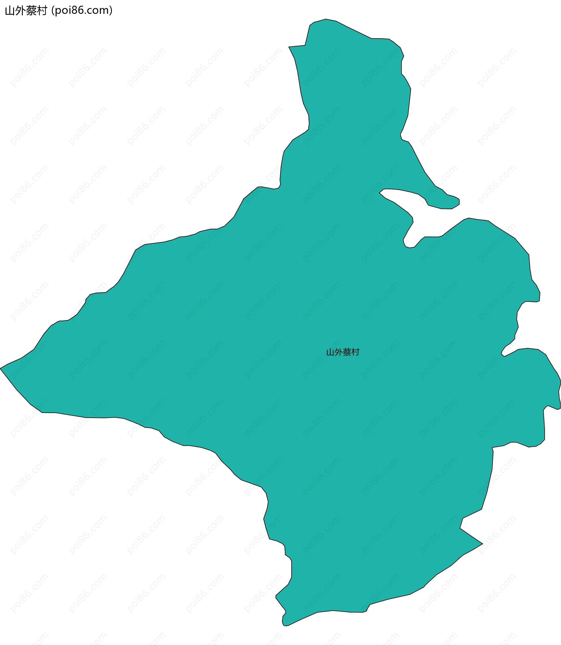 山外蔡村边界地图