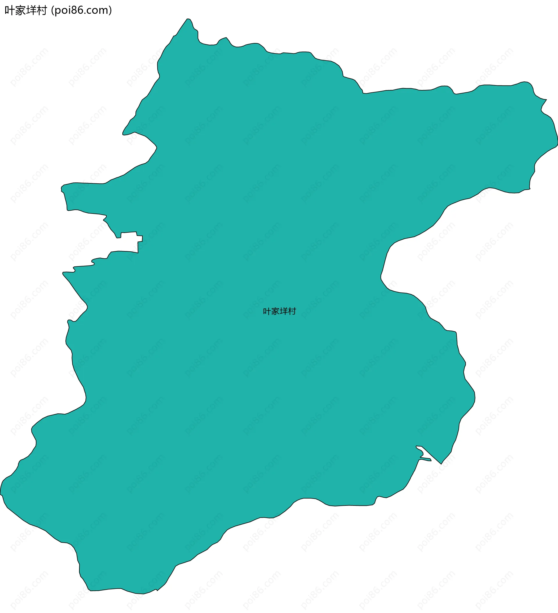 叶家垟村边界地图