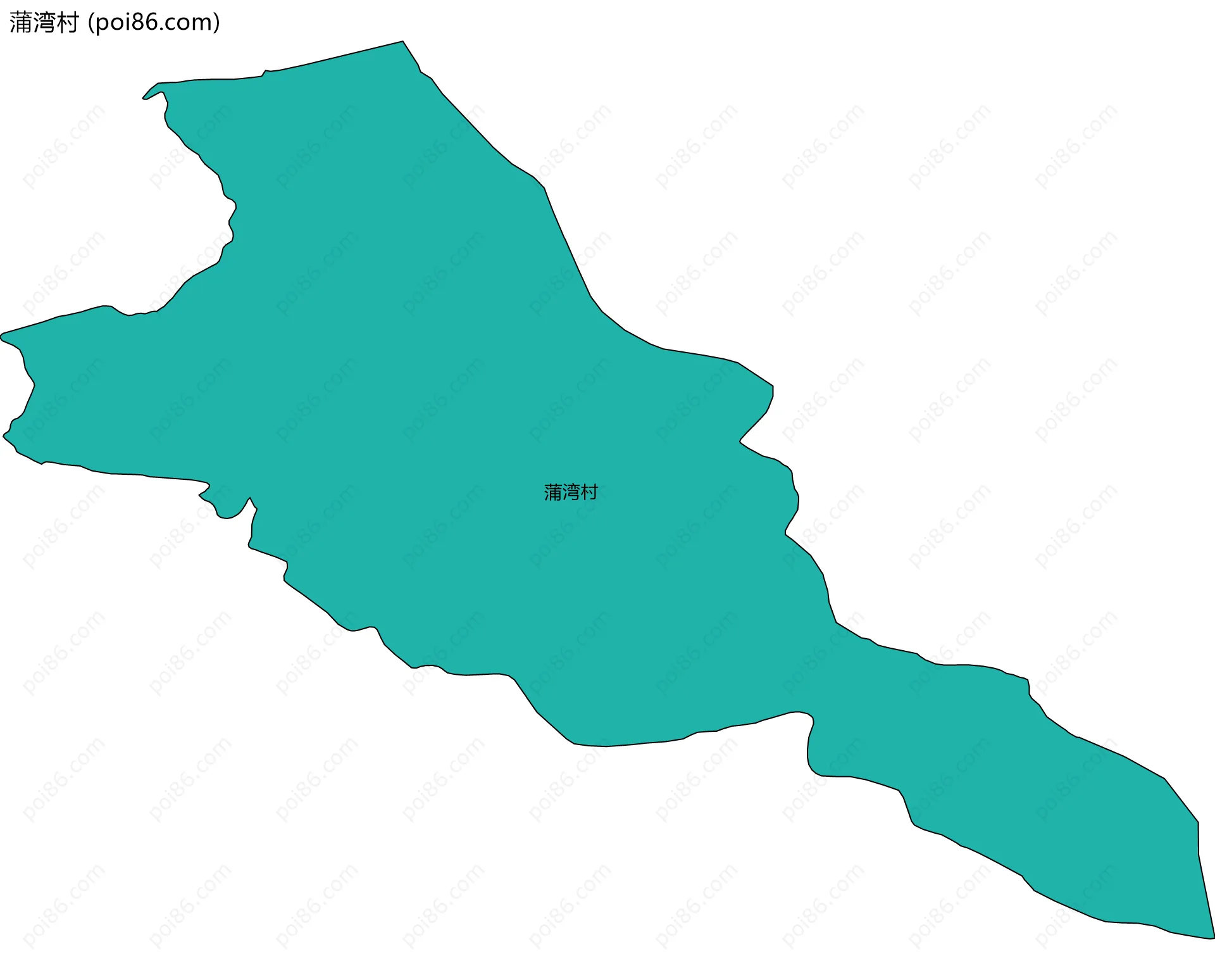 蒲湾村边界地图