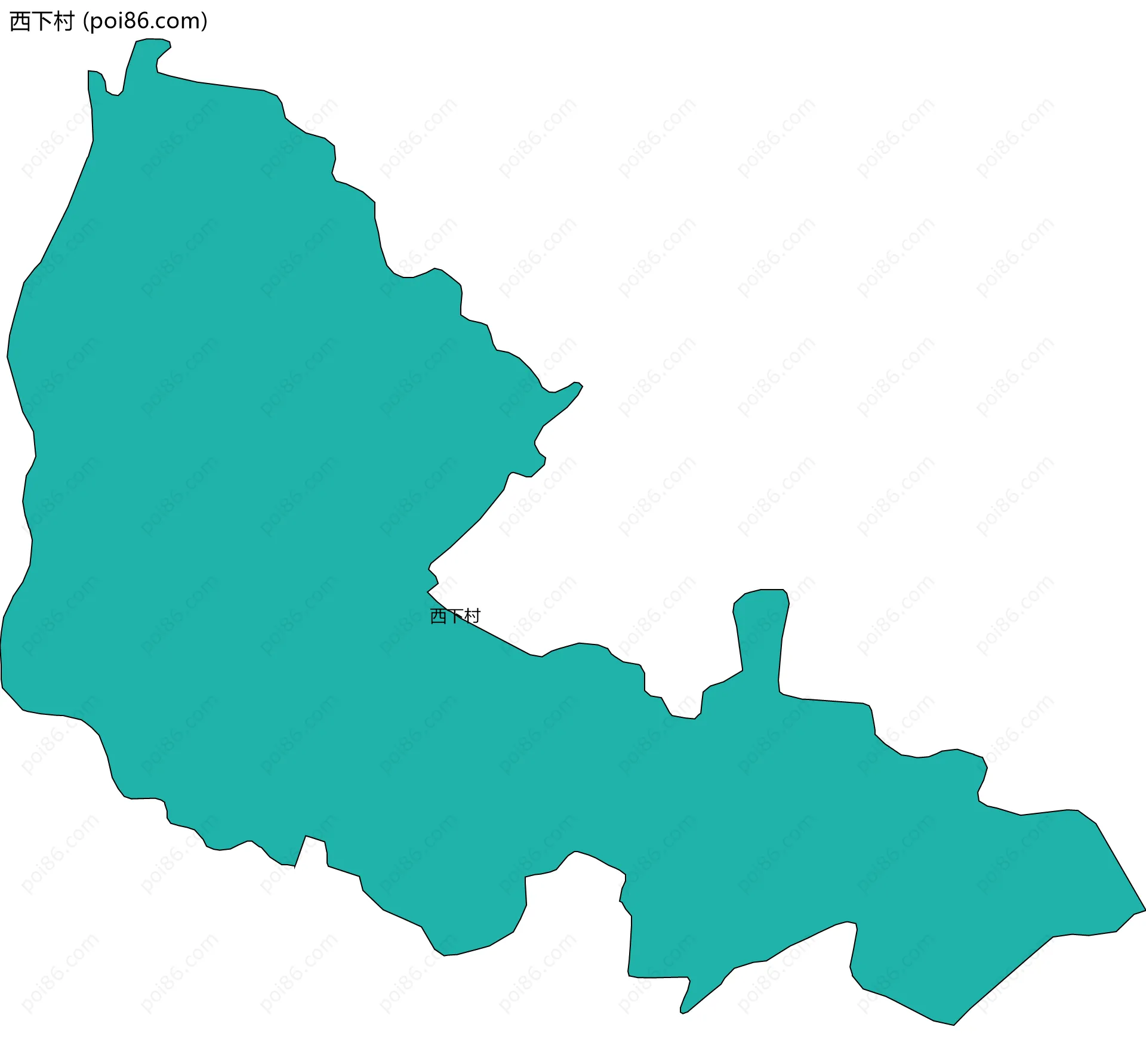 西下村边界地图