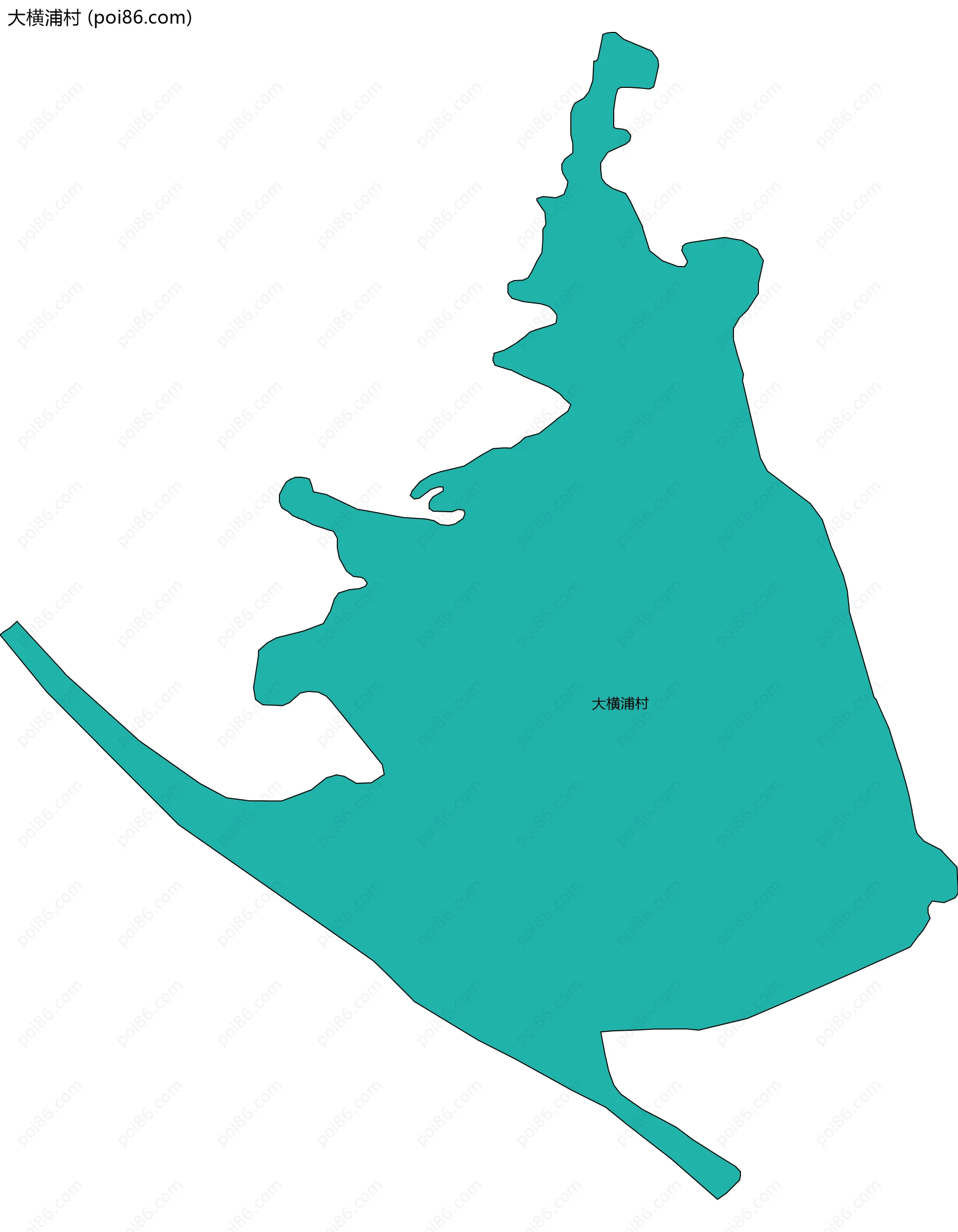 大横浦村边界地图