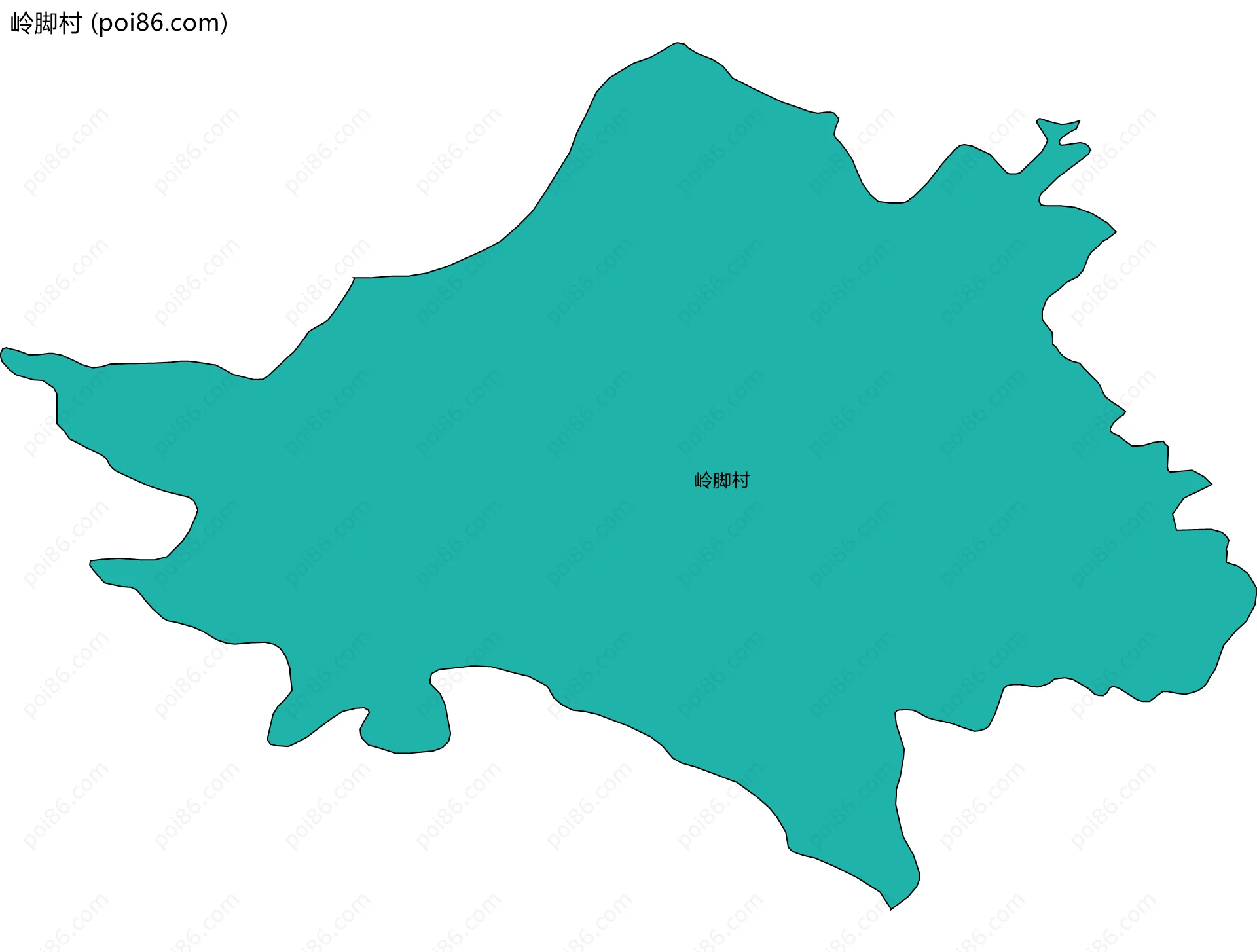 岭脚村边界地图