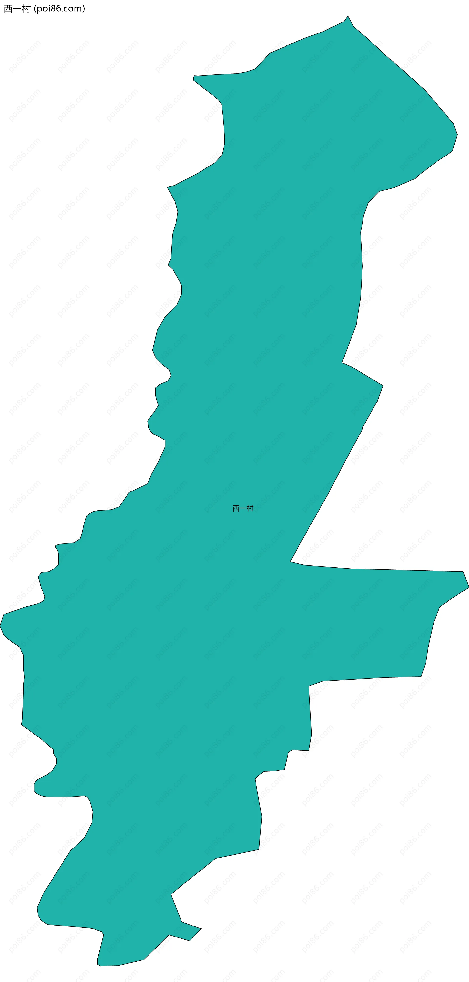 西一村边界地图