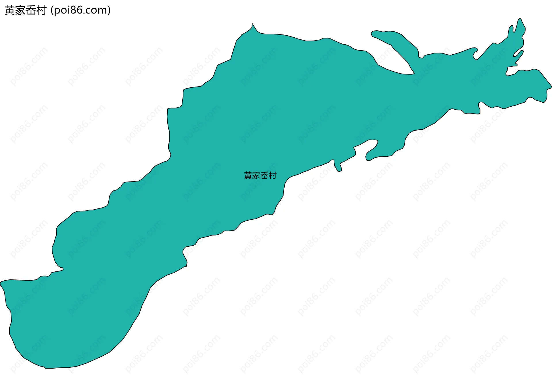 黄家岙村边界地图