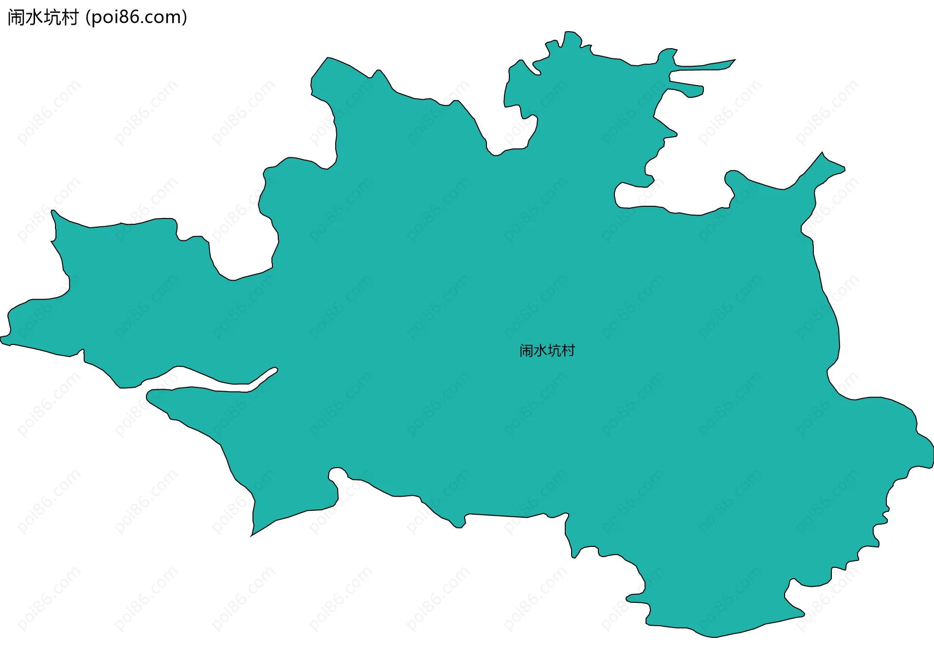 闹水坑村边界地图
