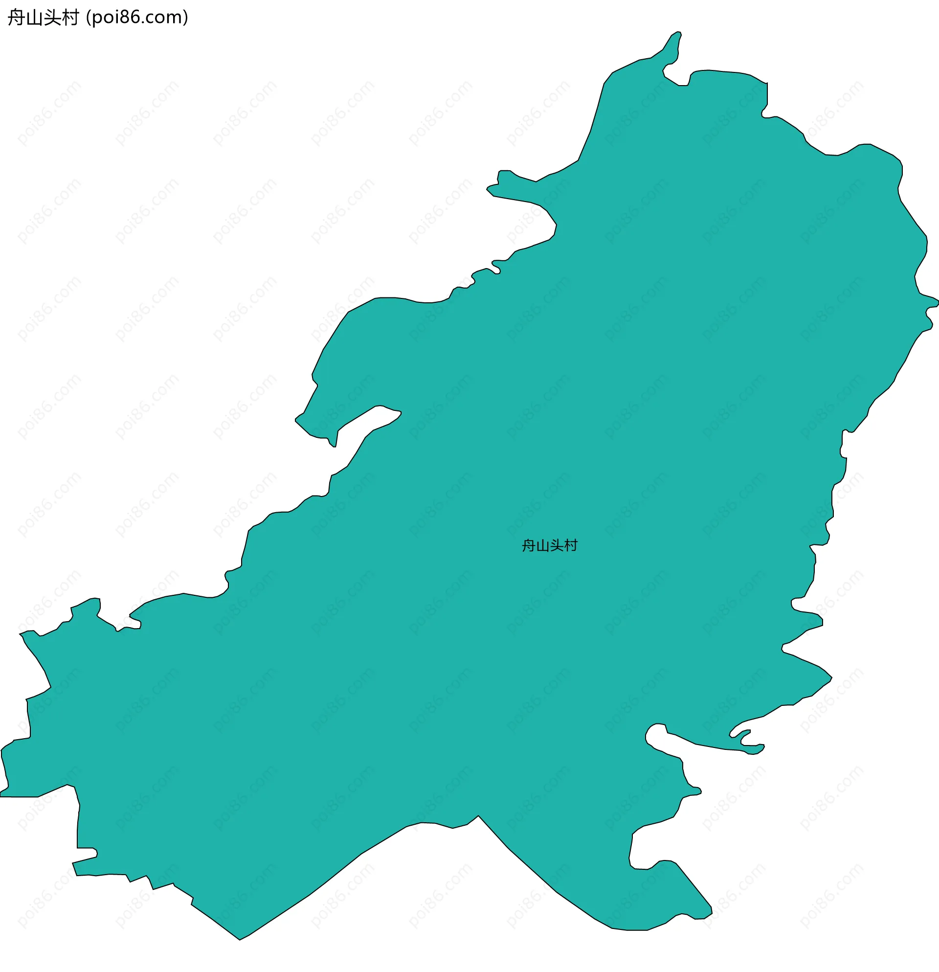 舟山头村边界地图