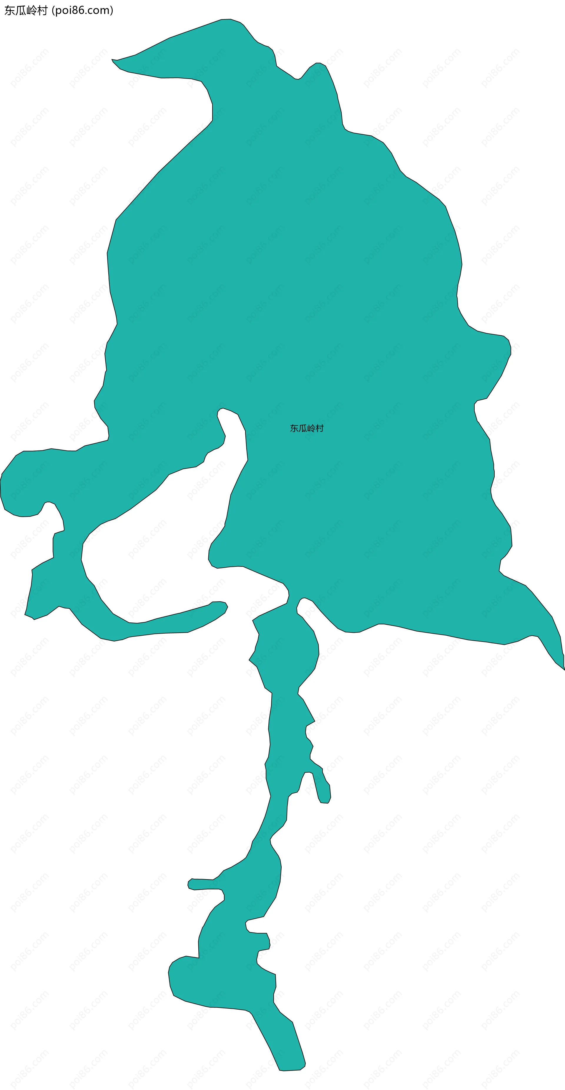 东瓜岭村边界地图