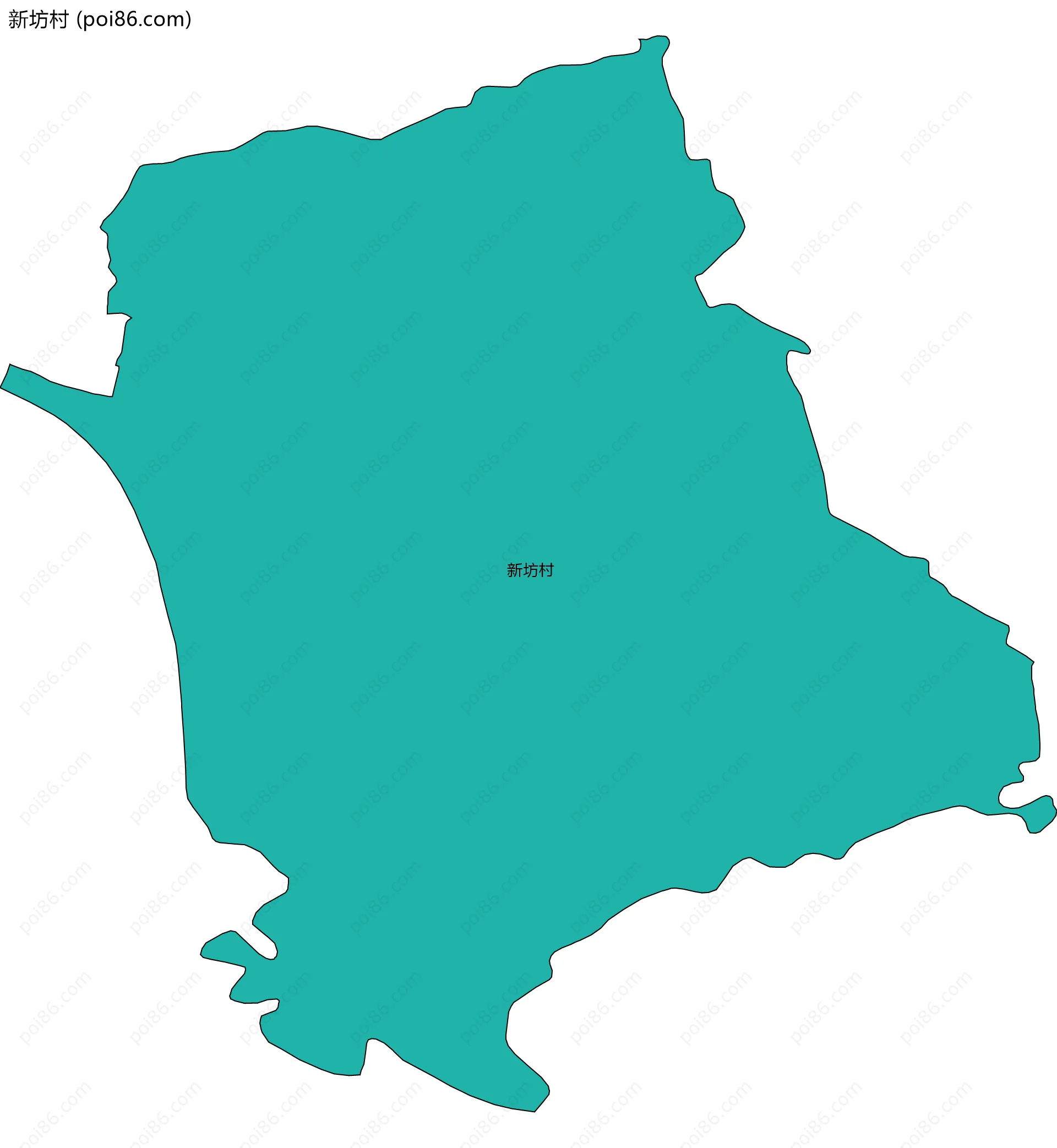 新坊村边界地图