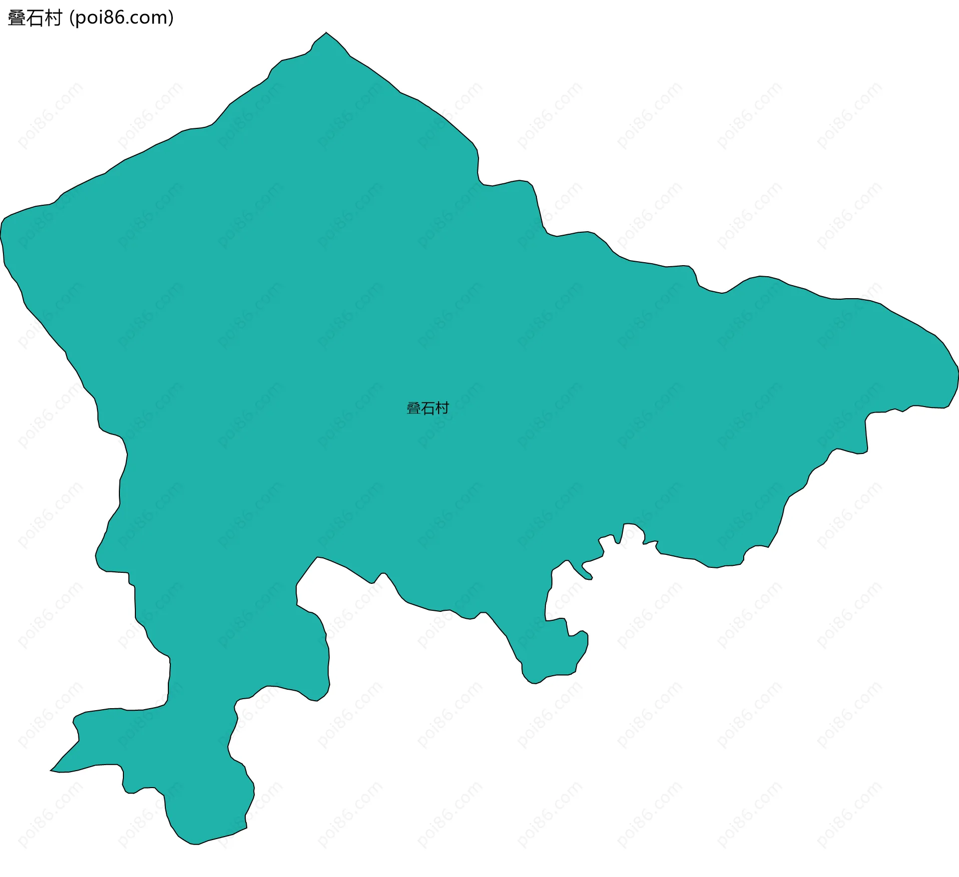叠石村边界地图