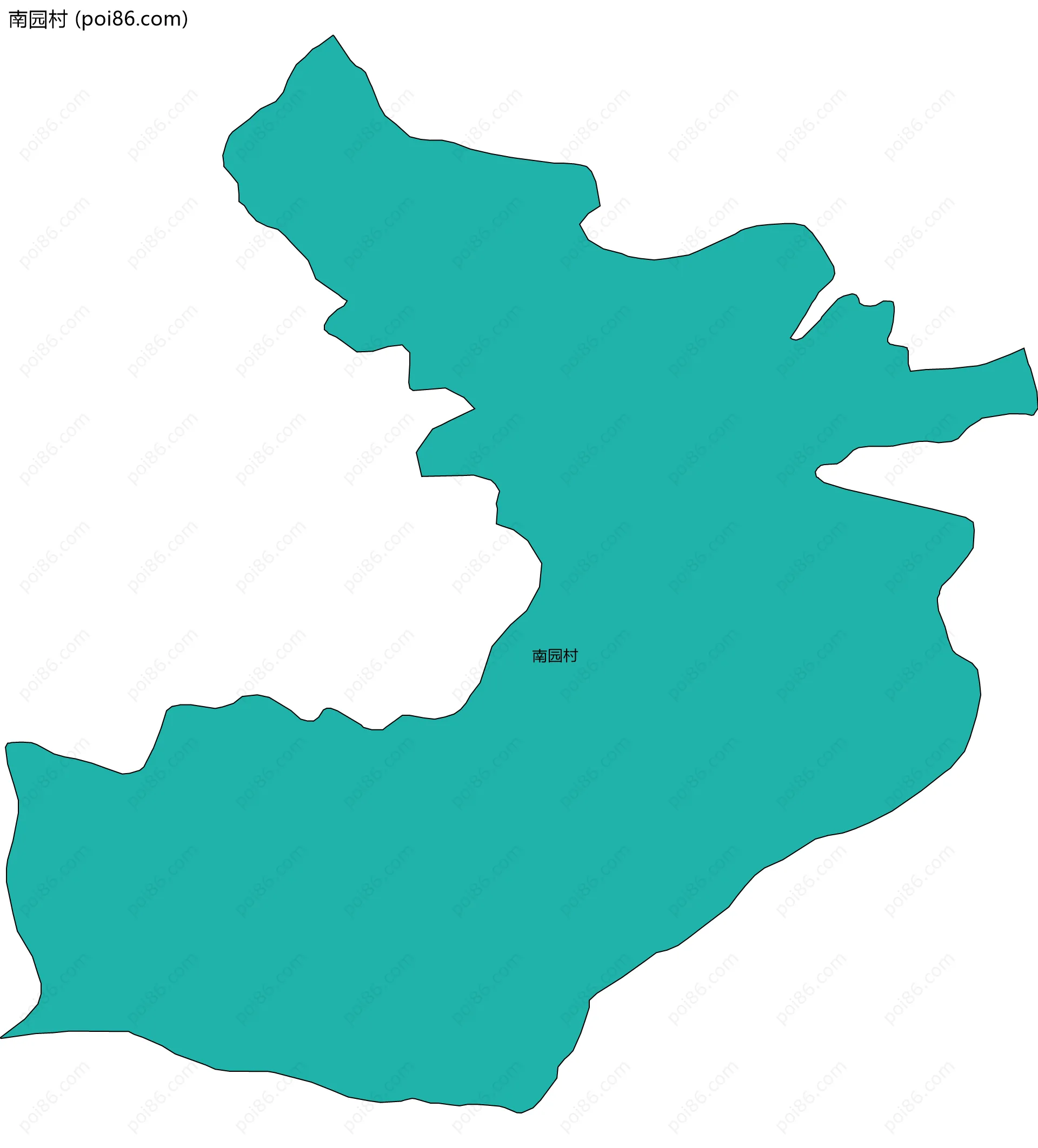 南园村边界地图