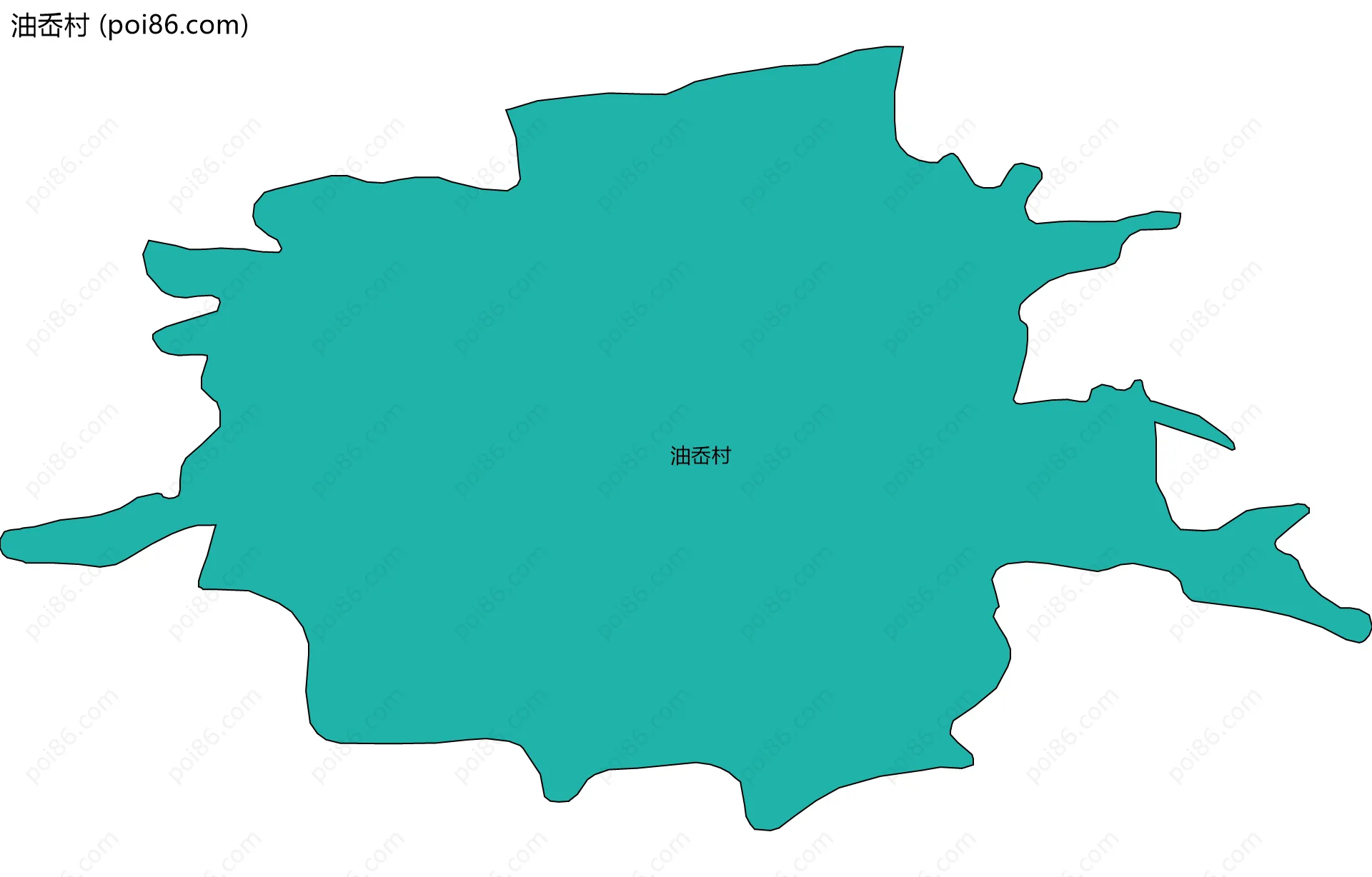 油岙村边界地图