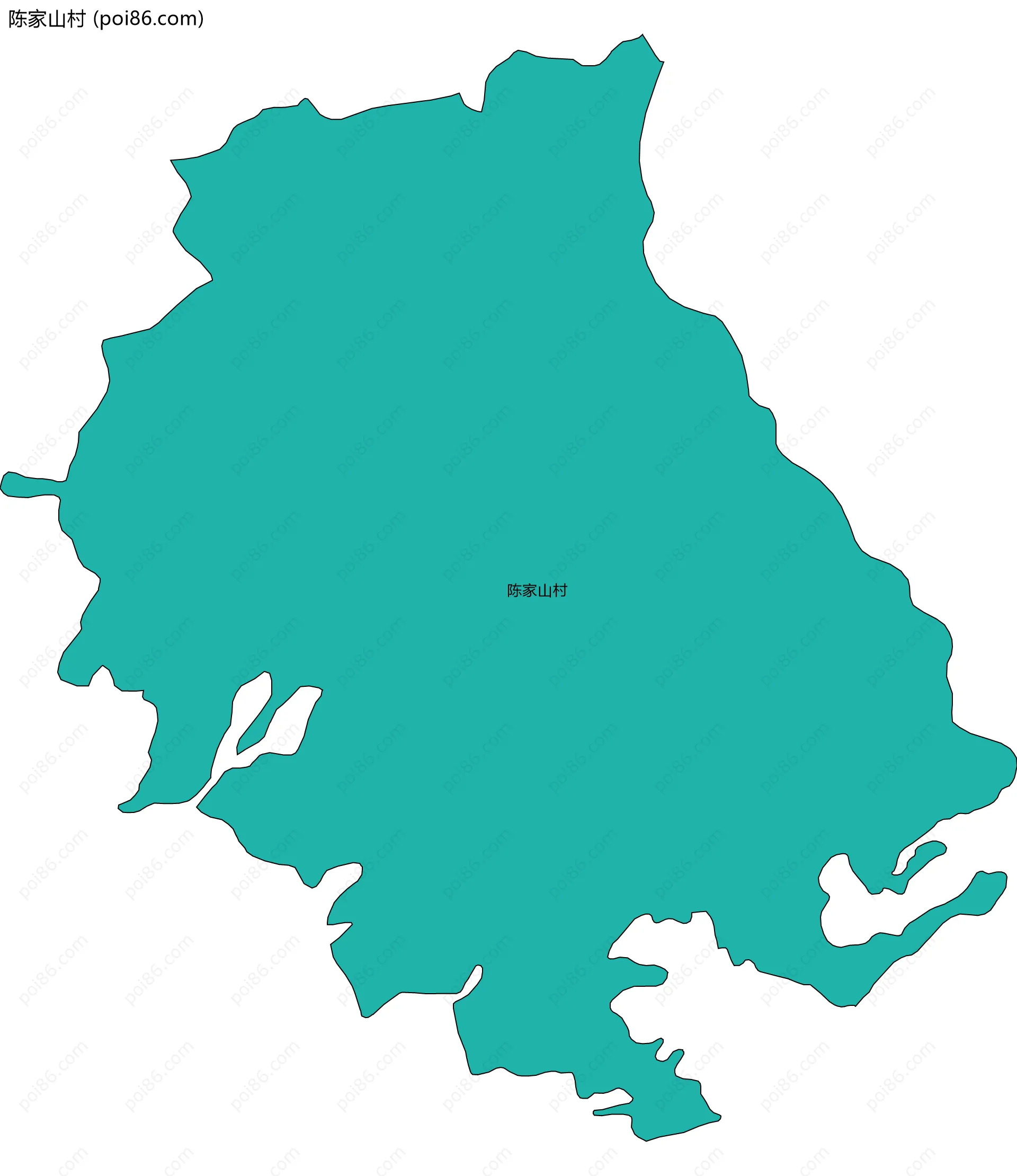 陈家山村边界地图